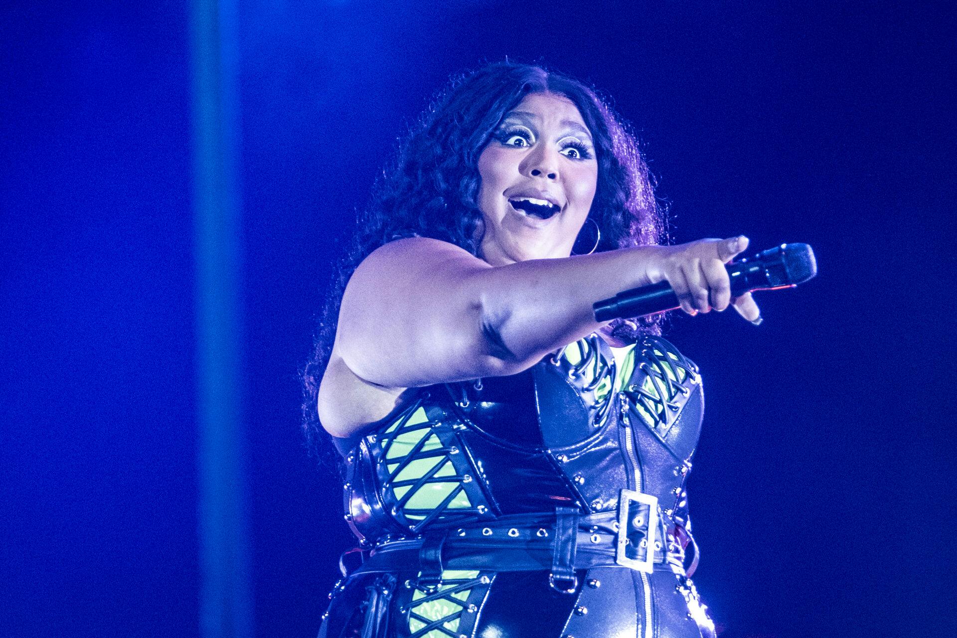 Lizzo plays at Orange Stage at the Roskilde festival on Saturday July 1. 2023. (Photo: Helle Arensbak/Ritzau Scanpix)