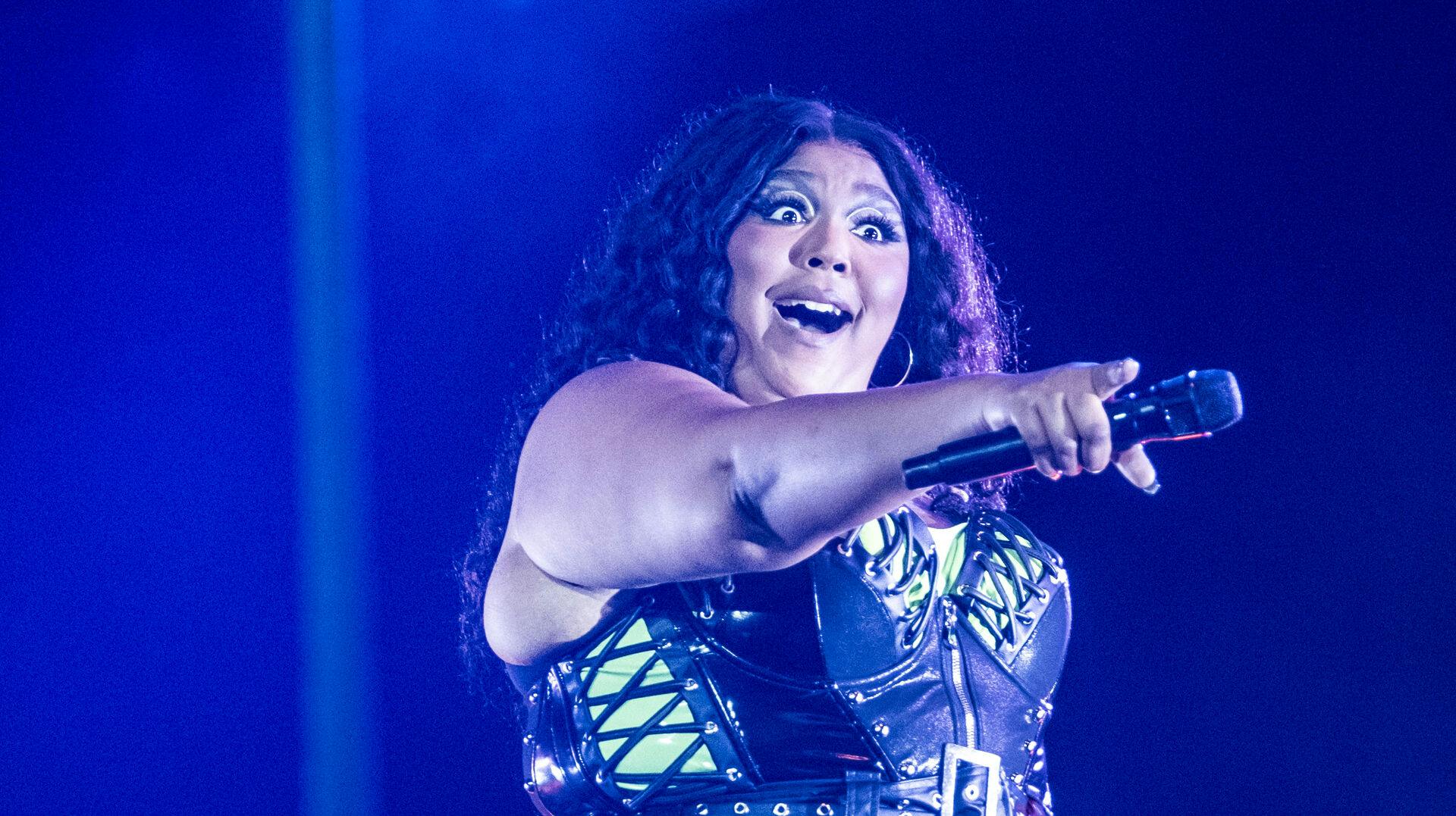 Lizzo plays at Orange Stage at the Roskilde festival on Saturday July 1. 2023. (Photo: Helle Arensbak/Ritzau Scanpix)