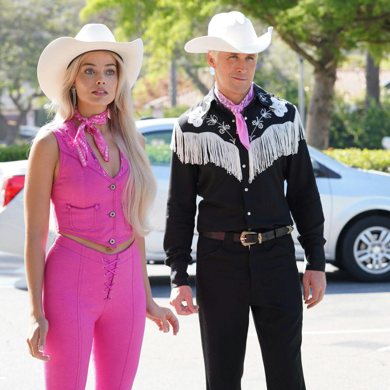 Margot Robbie og Ryan Gosling i "Barbie".