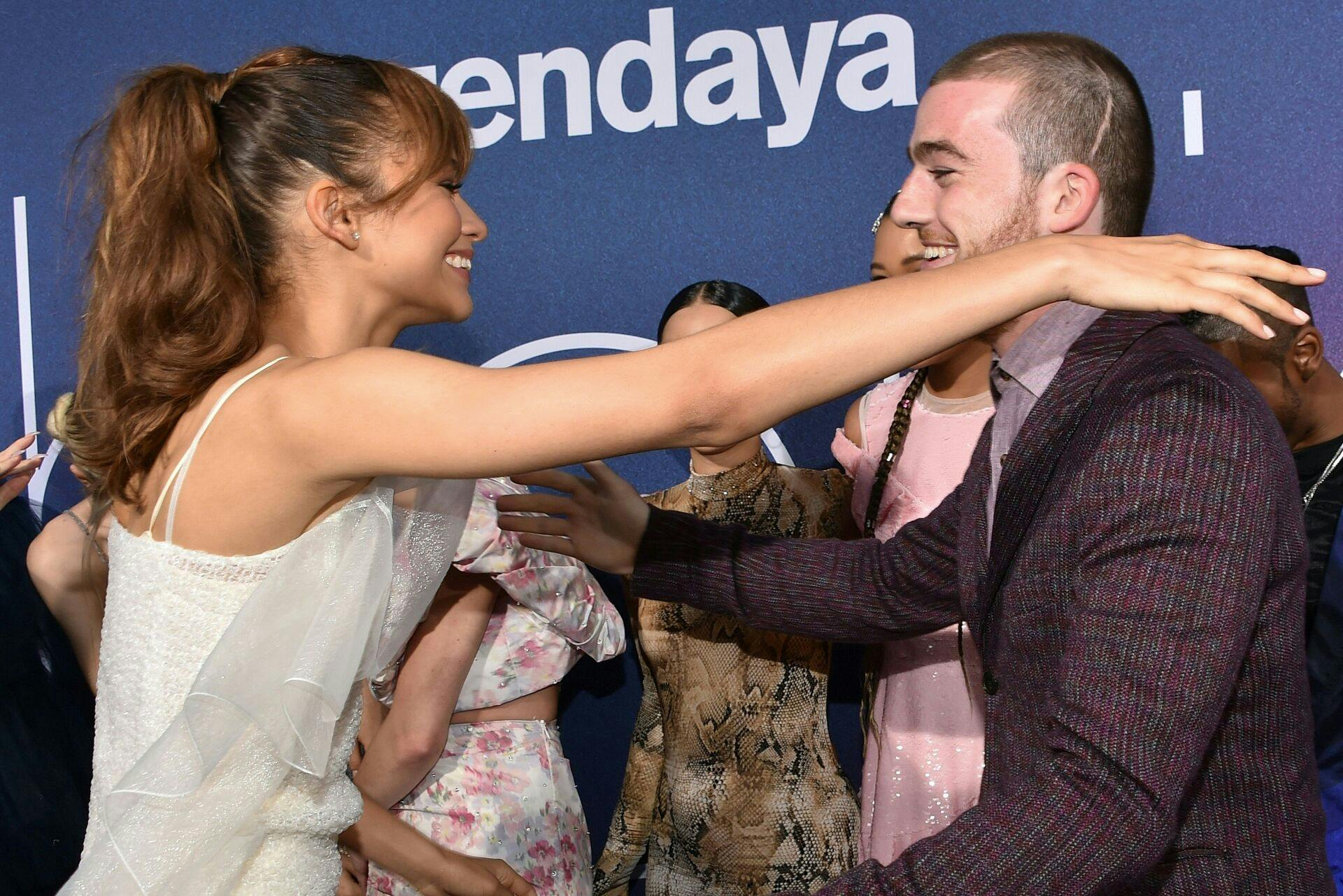 (FILES) US actors Angus Cloud and Zendaya attend the Los Angeles premiere of the new HBO series "Euphoria" at the Cinerama Dome Theatre in Hollywood, California, on June 4, 2019. Cloud, who is best known for his role on Euphoria, has died at the age of 25, according to US media reports. (Photo by Chris Delmas / AFP)
