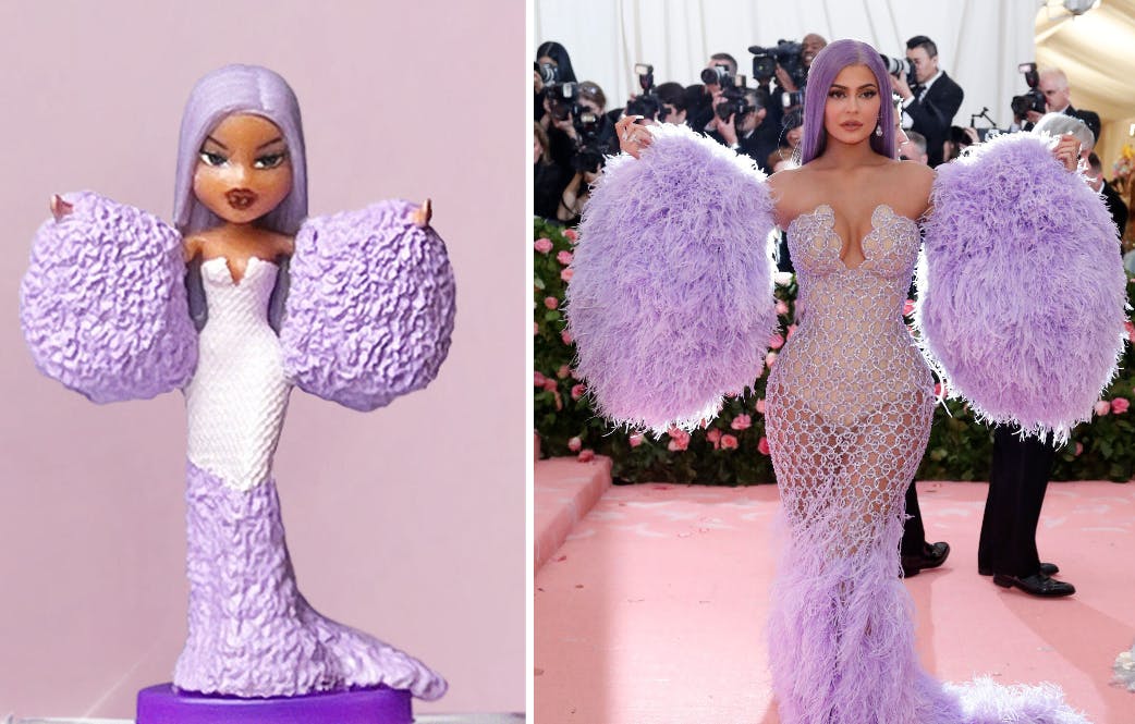 Kylie Jenners Met Gala-look fra 2019 har fået Bratz-behandlingen.