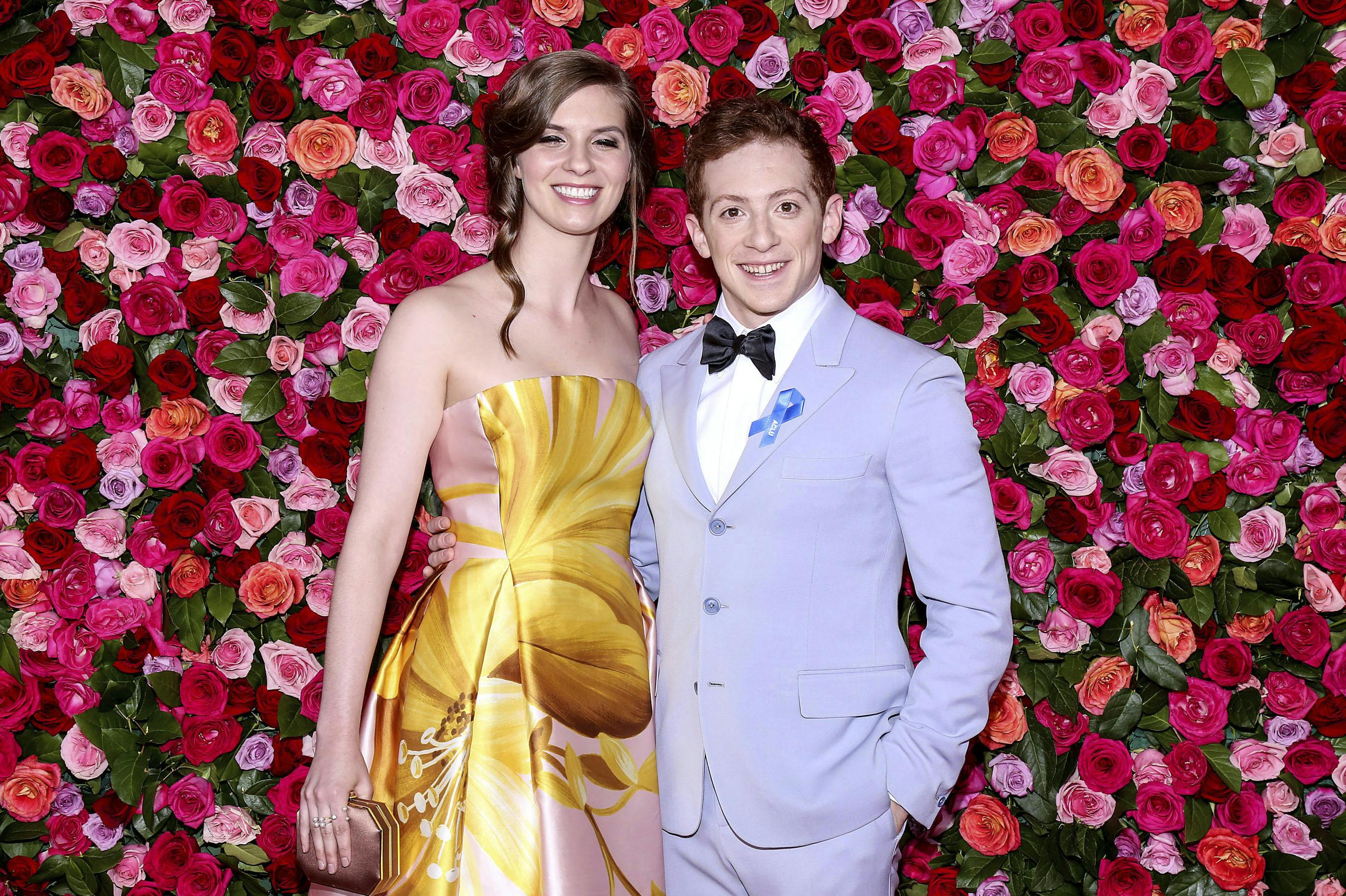 Lilly Jay and Ethan Slater arrive to the 72nd Tony Awards, held at Radio City Music Hall, on June 10, 2018, in New York City. Credit: Joseph Marzullo/MediaPunch /IPX