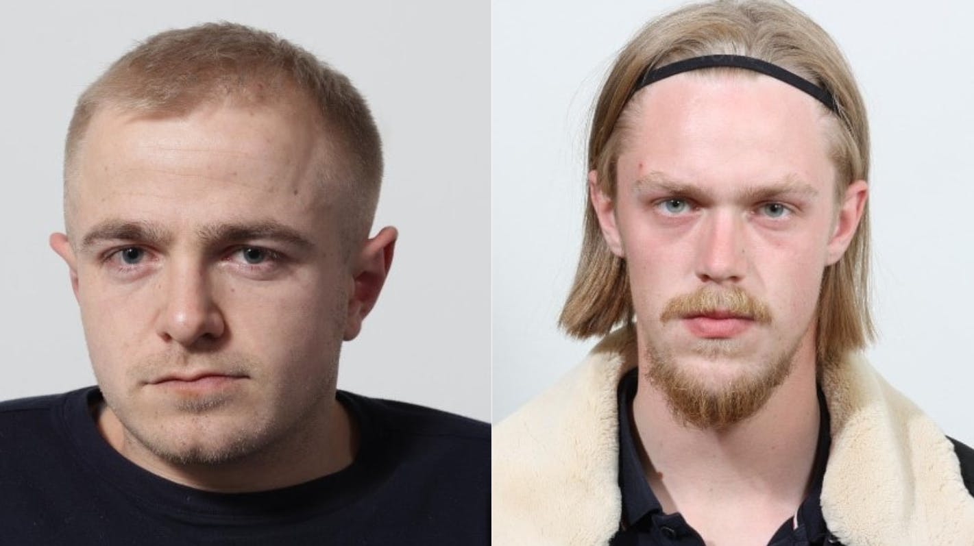 Det er disse to mænd, som politiet nu efterlyser 