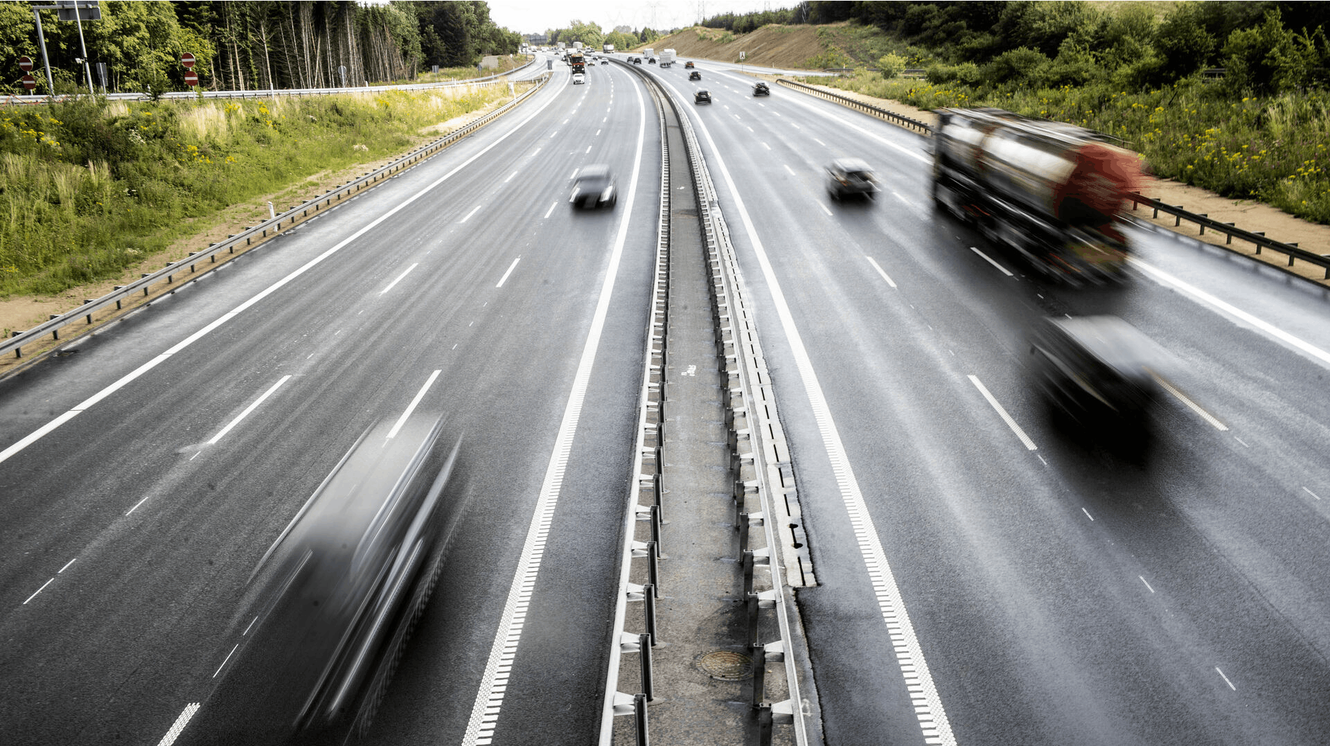 Afkørsel 55 ved Aarup. Motorvej, afkørsel og broer især på Vestfyn, hvor der oftest er uheld og kø 12. juli 2023. (Foto: Tim Kildeborg Jensen/Ritzau Scanpix)