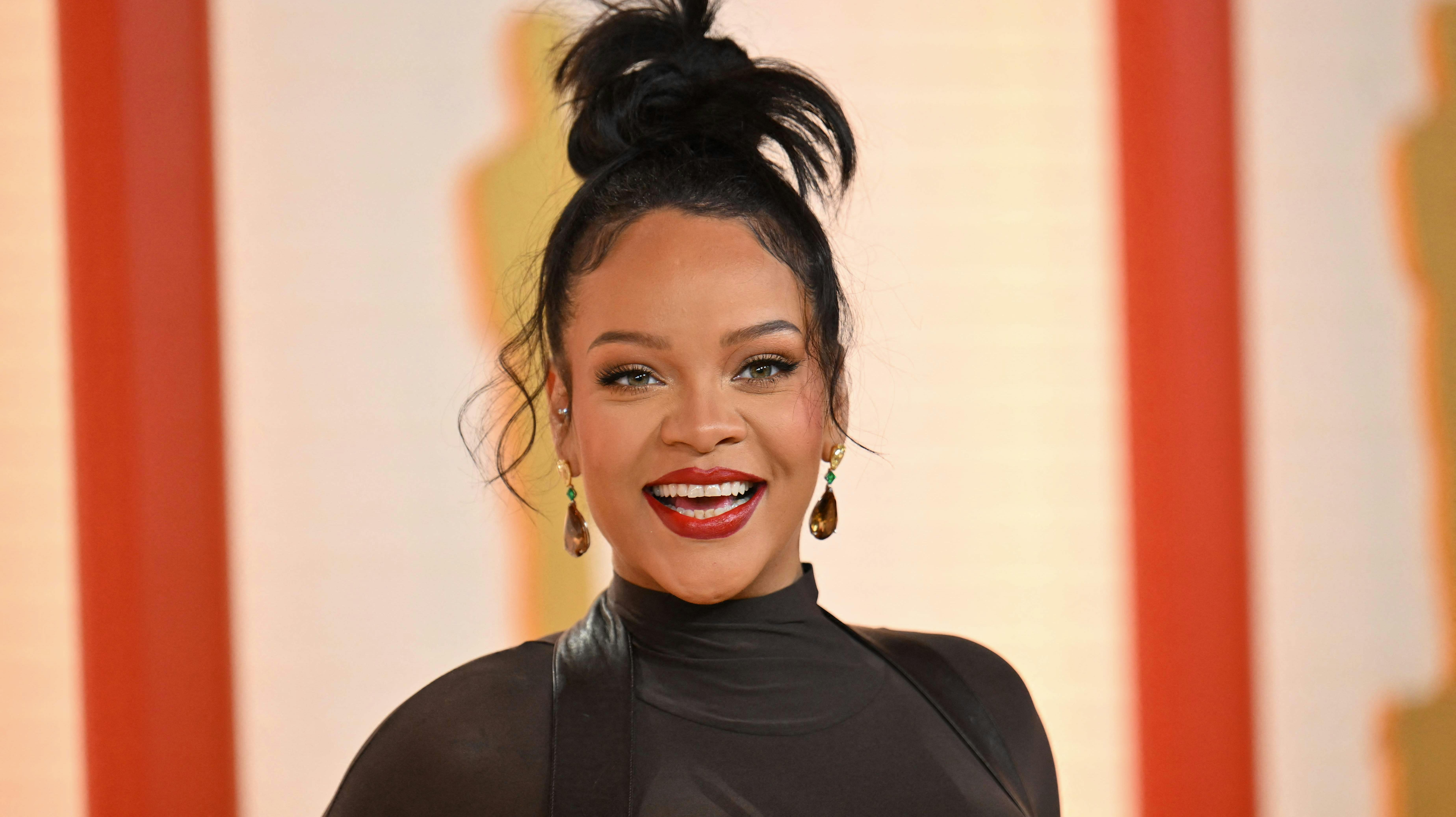 Barbadian singer-songwriter, actress Rihanna attends the 95th Annual Academy Awards at the Dolby Theatre in Hollywood, California on March 12, 2023. (Photo by ANGELA WEISS / AFP)