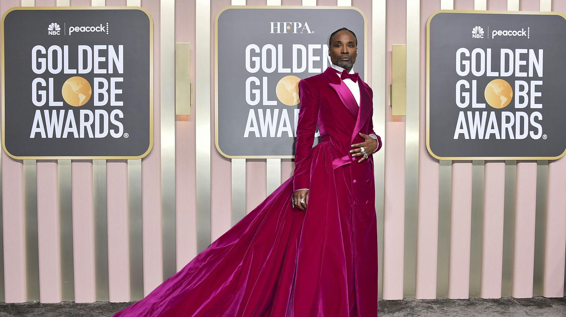Billy Porter arrives at the 80th annual Golden Globe Awards at the Beverly Hilton Hotel on Tuesday, Jan. 10, 2023, in Beverly Hills, Calif. (Photo by Jordan Strauss/Invision/AP)