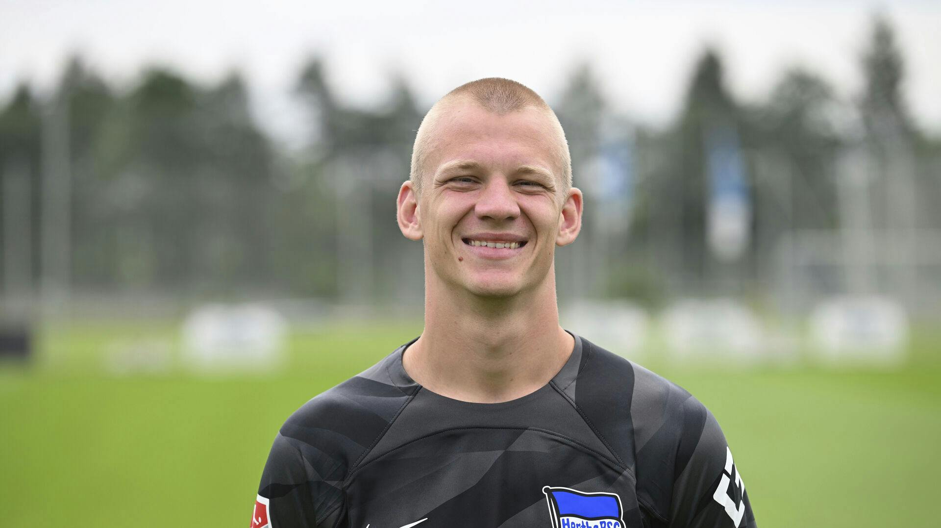 05 July 2023, Berlin: Soccer: 2. Bundesliga, photo opportunity, Hertha BSC on the training ground (Schenckendorfplatz), Hertha's goalkeeper Oliver Christensen. Photo by: Soeren Stache/picture-alliance/dpa/AP Images