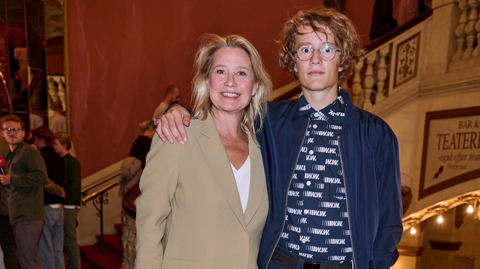 Trine Dyrholm er ikke den eneste i familien med et stort talent. Det har sønnen Axel tydeligvis også. 