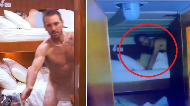 Her forsøger "Below Deck"-stjerne at lukke kameraholdet ude, før han kravler nøgen op i sengen hos en sovende meddeltager.