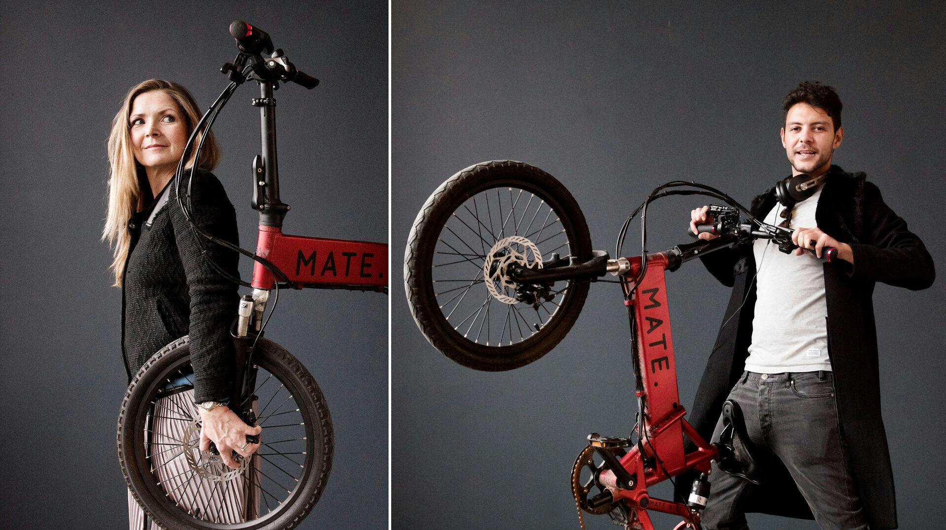 Crowdfundig: Så mange mio. har danske projekter fået. MATE. bike har DK-rekord. Her søskendeparret Christian Adel Michael, og Julie Kronstrøm Carton med deres sammenfoldelige el-cykle "Mate"