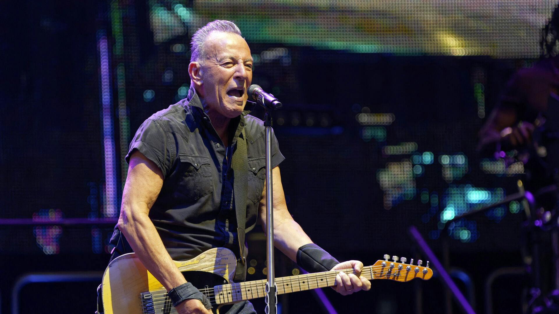 Bruce Springsteen and the E Street Band perform on Wednesday, Aug. 9, 2023, at Wrigley Field in Chicago. (Photo by Rob Grabowski/Invision/AP)