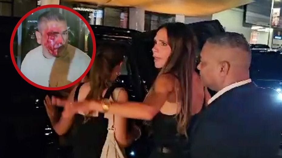 Victoria Beckham og datteren flygtede forleden fra restaurant, da slagsmål brød ud.