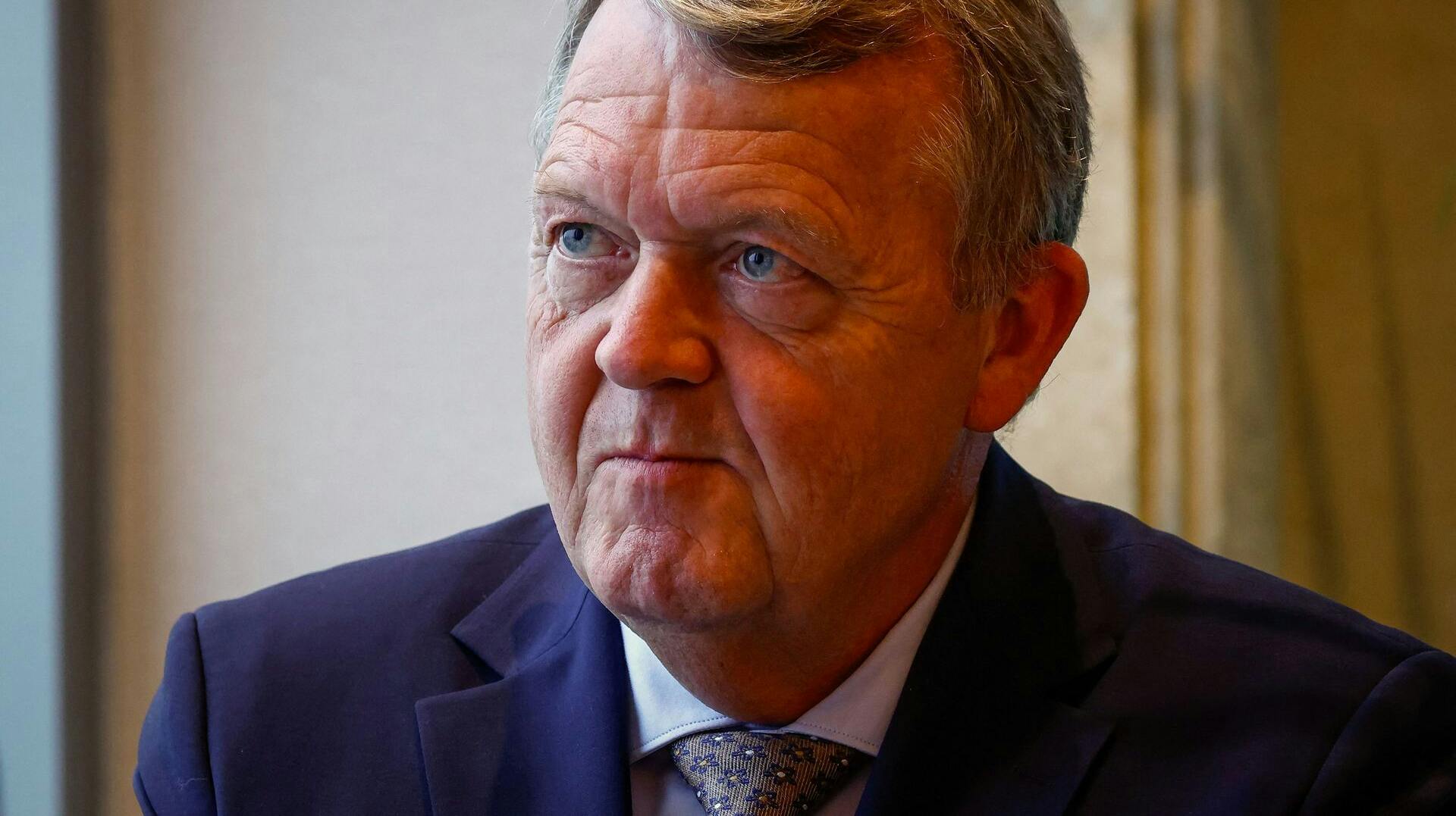Denmark's Foreign Minister Lars Lokke Rasmussen attends a meeting with China's Minister of Commerce Wang Wentao at Beijing Hotel in Beijing on August 17, 2023. (Photo by Mark CRISTINO / POOL / AFP)