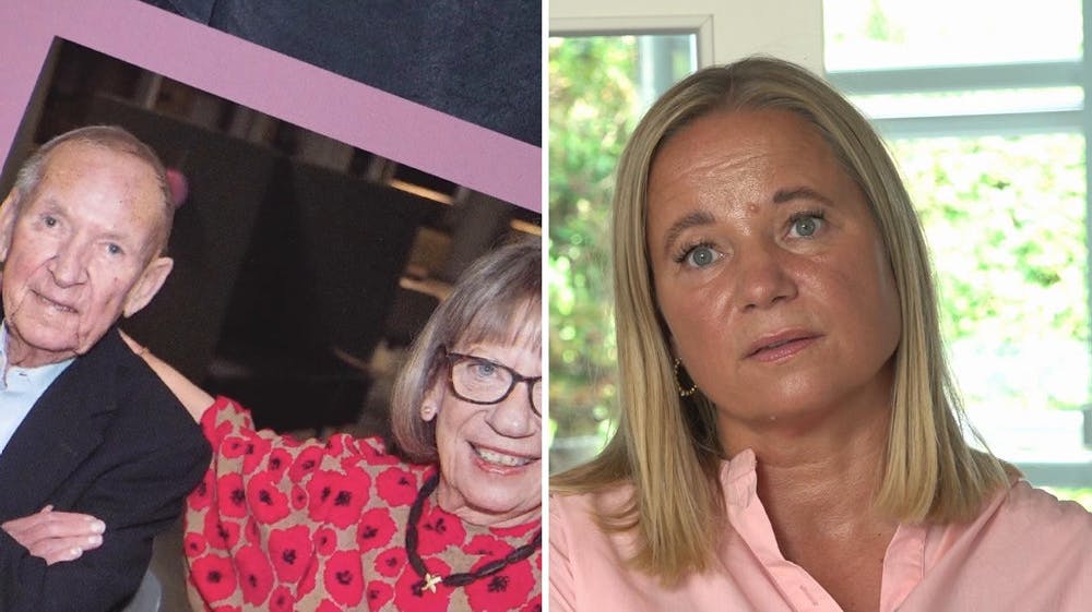 Marianne og hendes forældre.