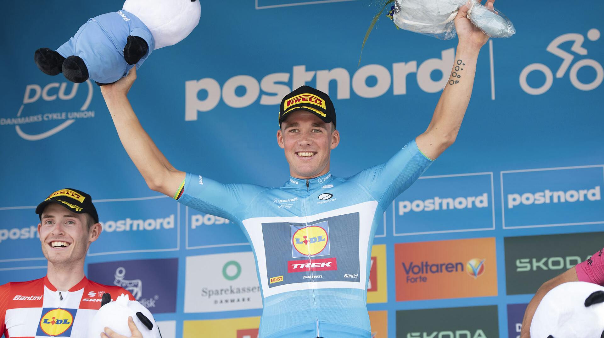 Femte og sidste etape af PostNord Danmark Rundt 2023 – Enkeltstart – start og mål ved Kronborg i Helsingør lørdag den 19. august 2023. Nr. 1i årets PostNord Danmark Rundt Mads Pedersen. (Foto: Thomas Sjørup/Ritzau Scanpix)