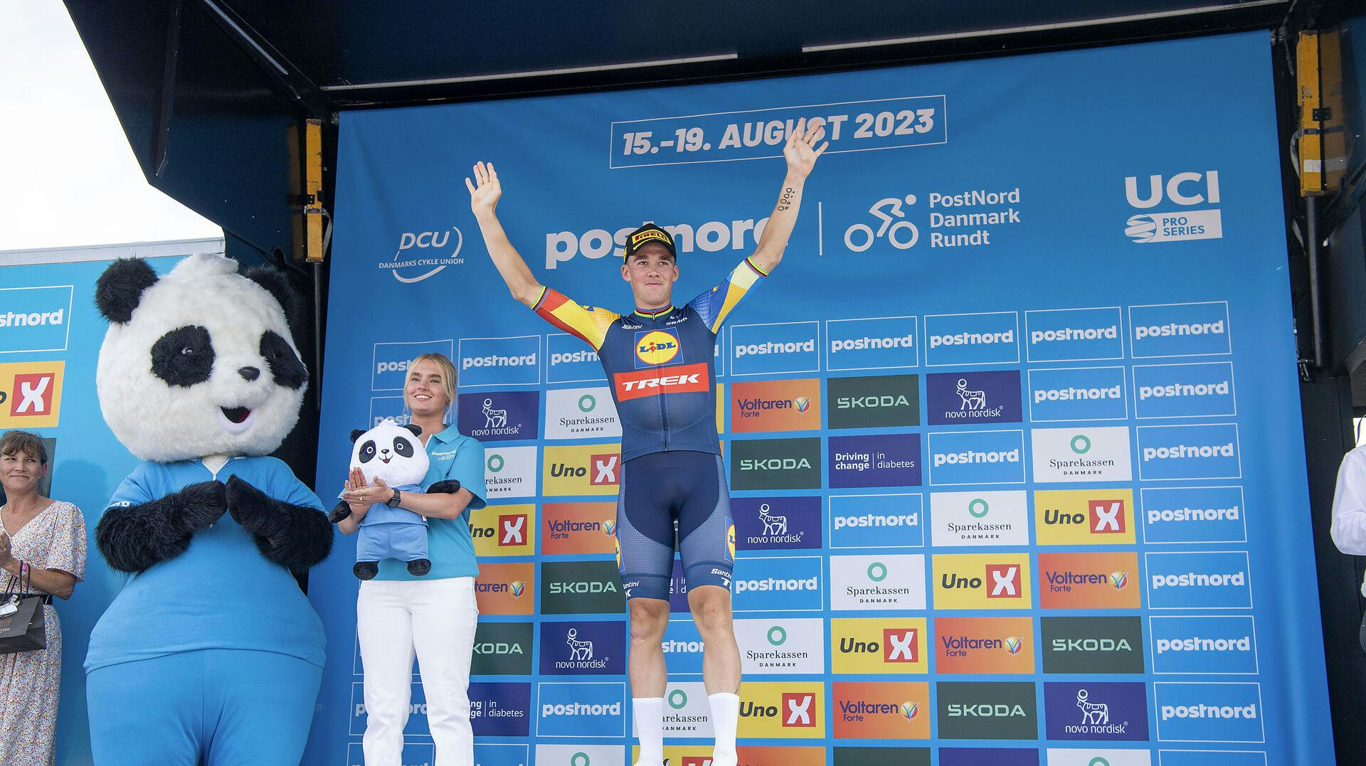 Femte og sidste etape af PostNord Danmark Rundt 2023 - Enkeltstart - start og mål ved Kronborg i Helsingør lørdag den 19. august 2023. Mads Pedersen vinder dagens etape. (Foto: Thomas Sjørup/Ritzau Scanpix)