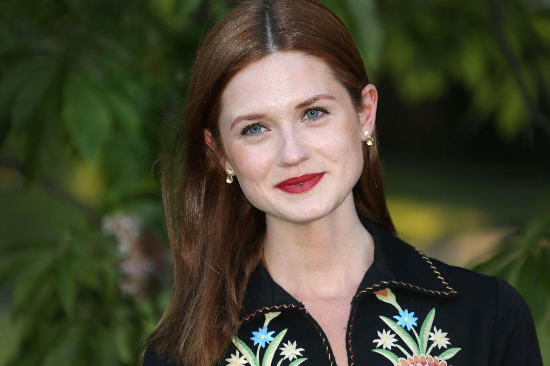 Bonnie Wright arrives for the Serpentine Gallery Summer Party in Hyde Park, central London, Tuesday, July 1, 2014. (Photo by Joel Ryan/Invision/AP)