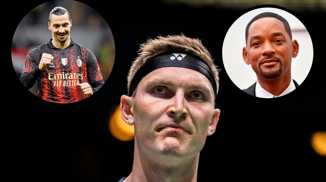 Axelsen er i fint selskab - og omvendt - når stjernerne besøger træningsanlægget i Dubai.