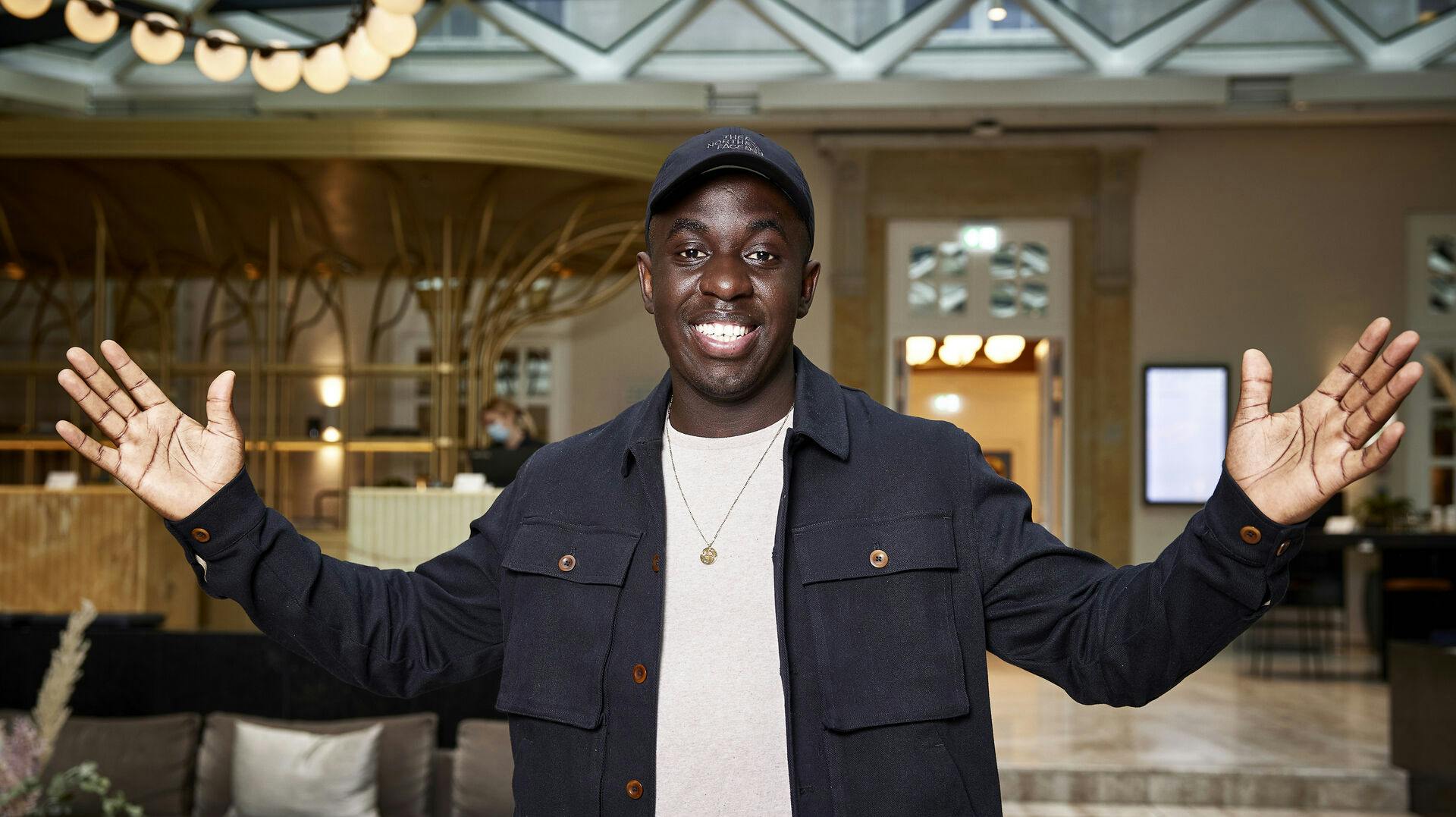 Pressemøde på "X Factor" 2021, Villa Copenhagen Melvin Kakooza