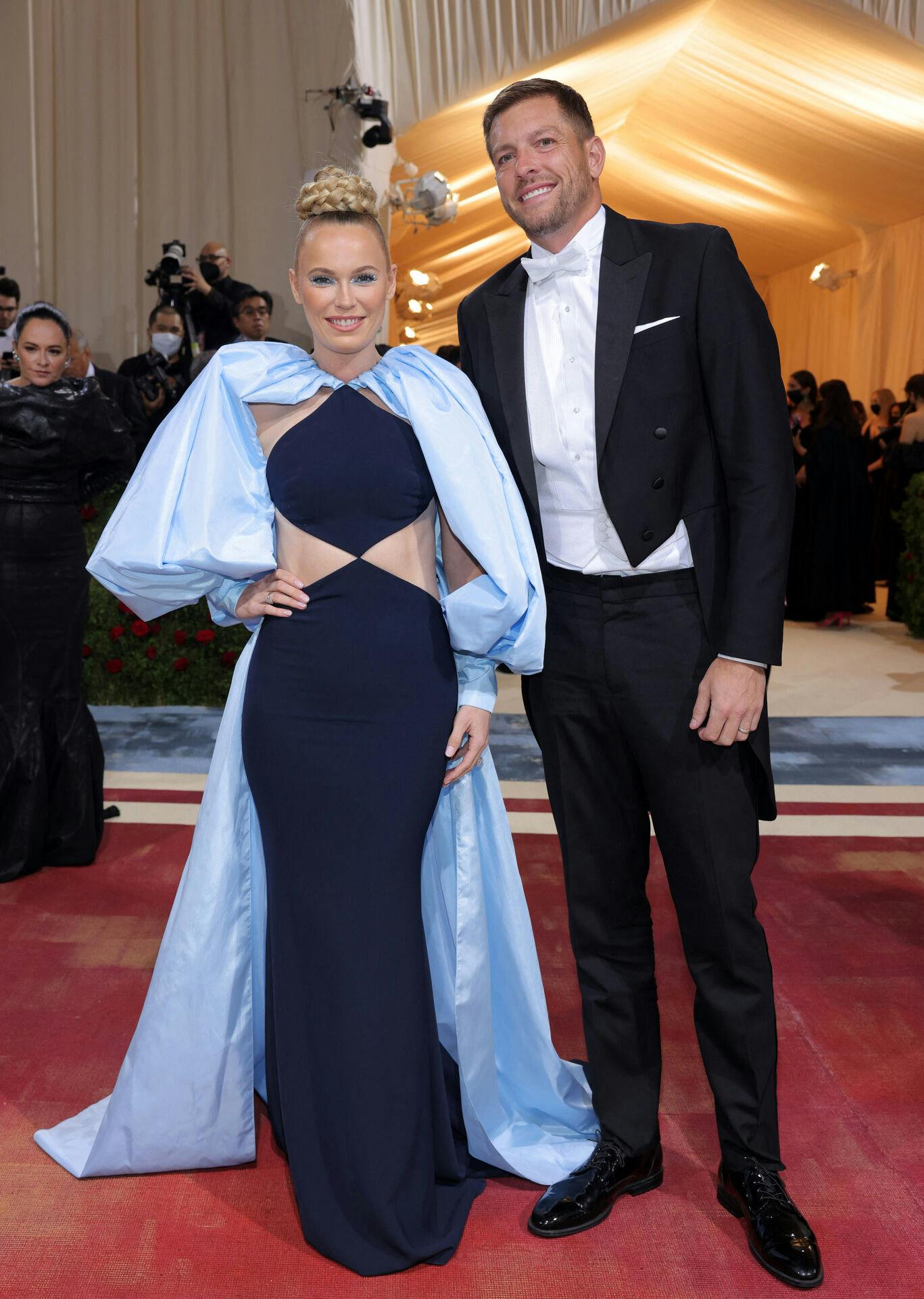 Caroline Wozniacki med ægtemanden David Lee ved Met Gala i maj 2022. Kun de største kulturpersonligheder får en invitation til den eksklusive fest, ifølge New York Times.