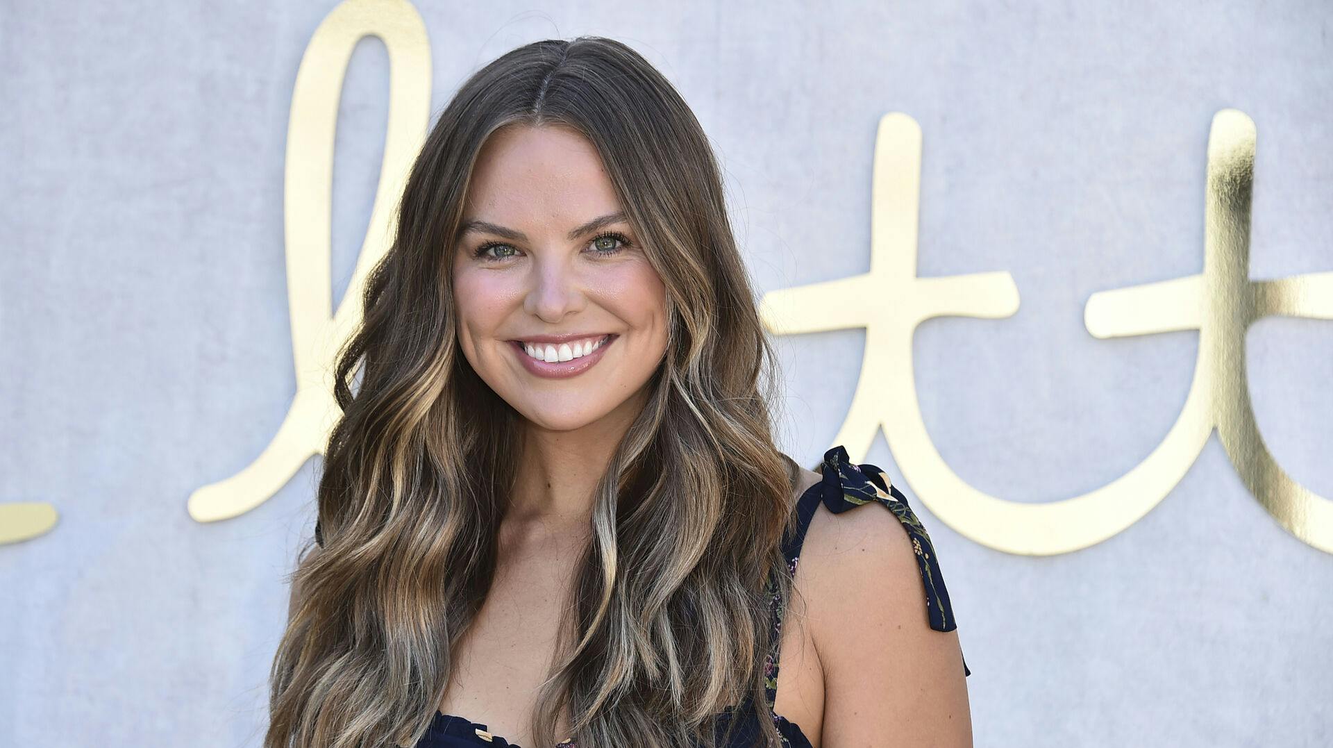 Hannah Brown arrives at The Little Market annual International Women's Day luncheon, Tuesday, March 8, 2022, at a private residence in Santa Monica, Calif. (Photo by Jordan Strauss/Invision/AP)
