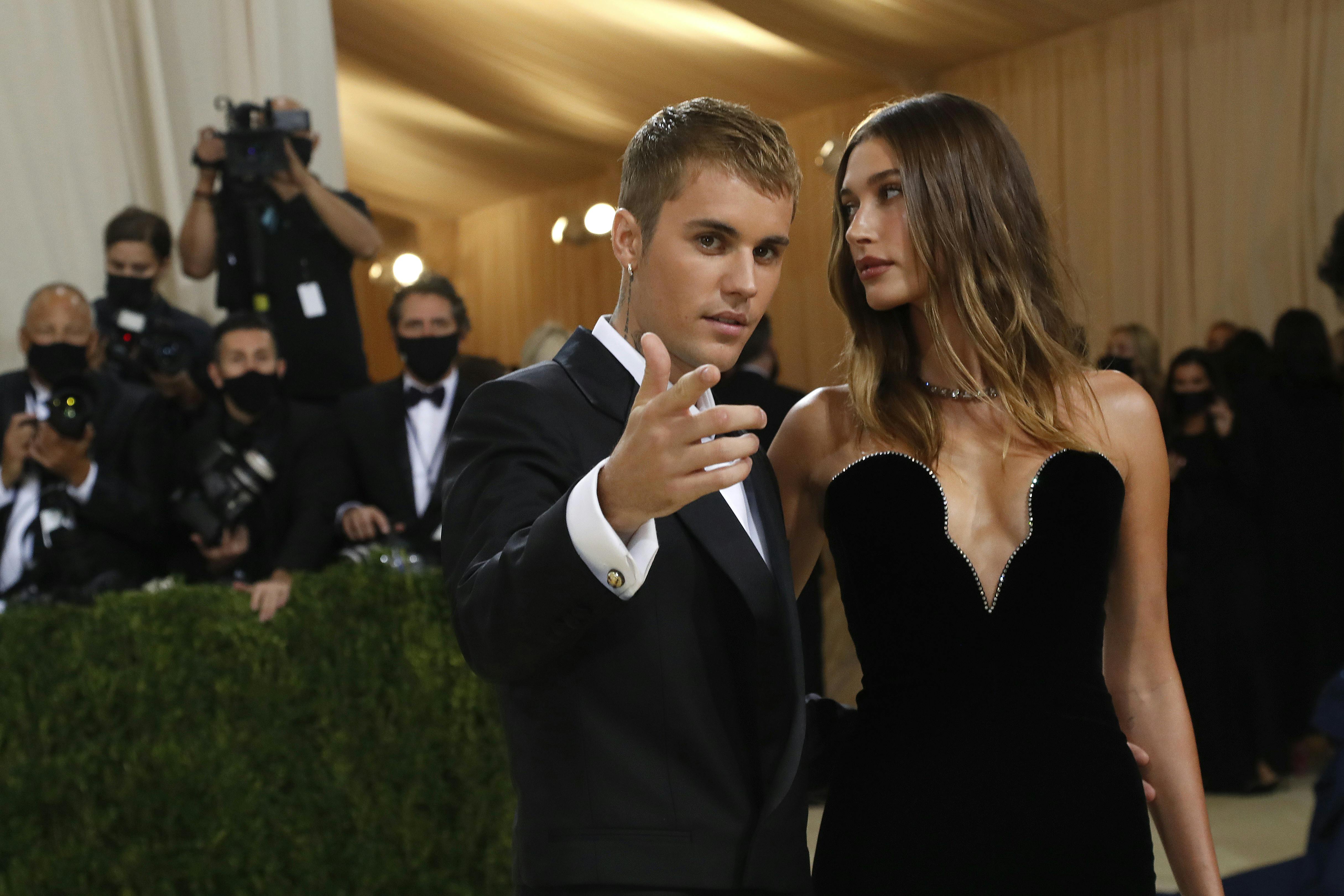 Metropolitan Museum of Art Costume Institute Gala - Met Gala - In America: A Lexicon of Fashion - Arrivals - New York City, U.S. - September 13, 2021. Justin Bieber and Hailey Bieber. REUTERS/Mario Anzuoni