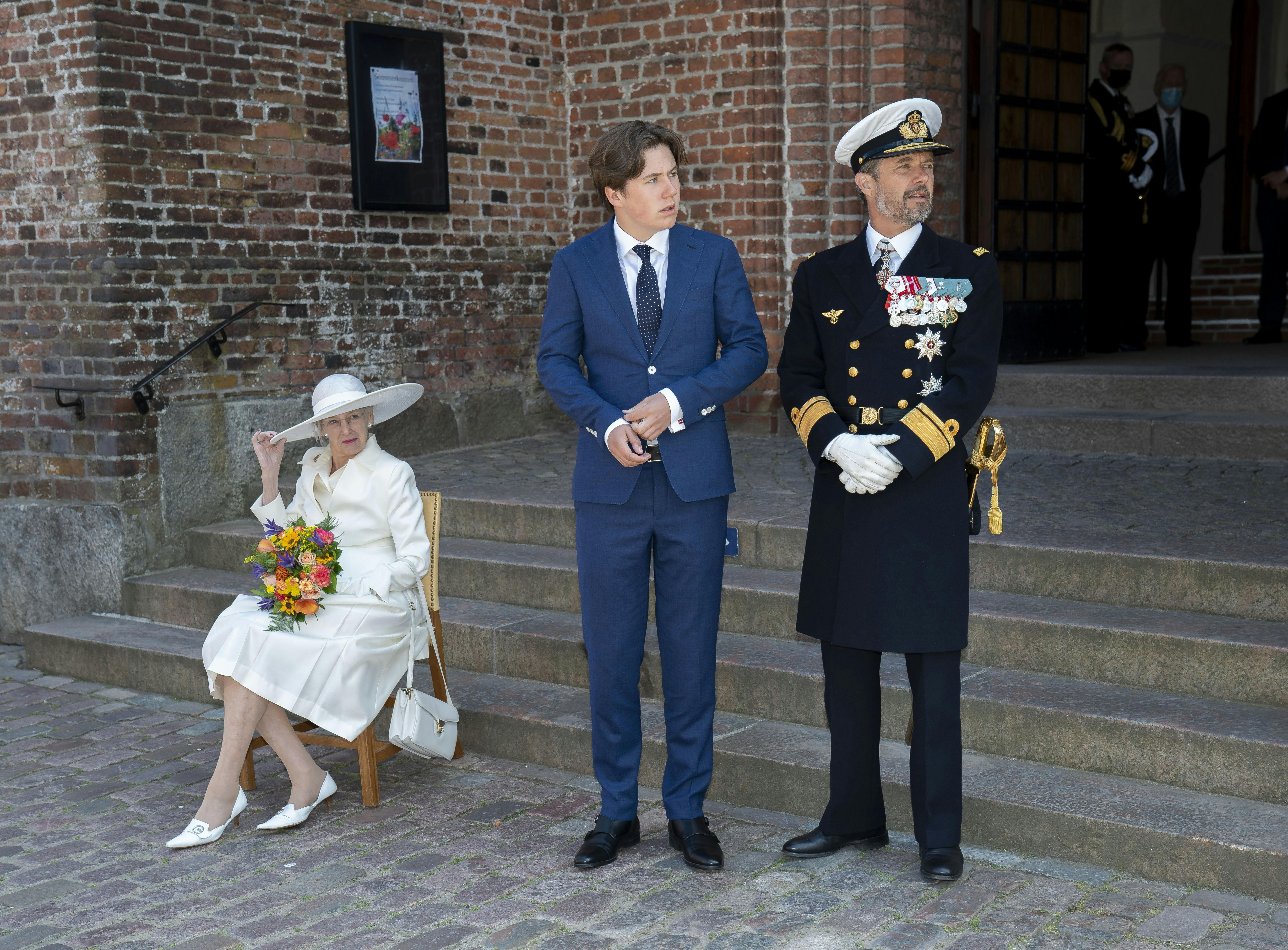 Dronning Margrethe, prins Christian og kronprins Frederik