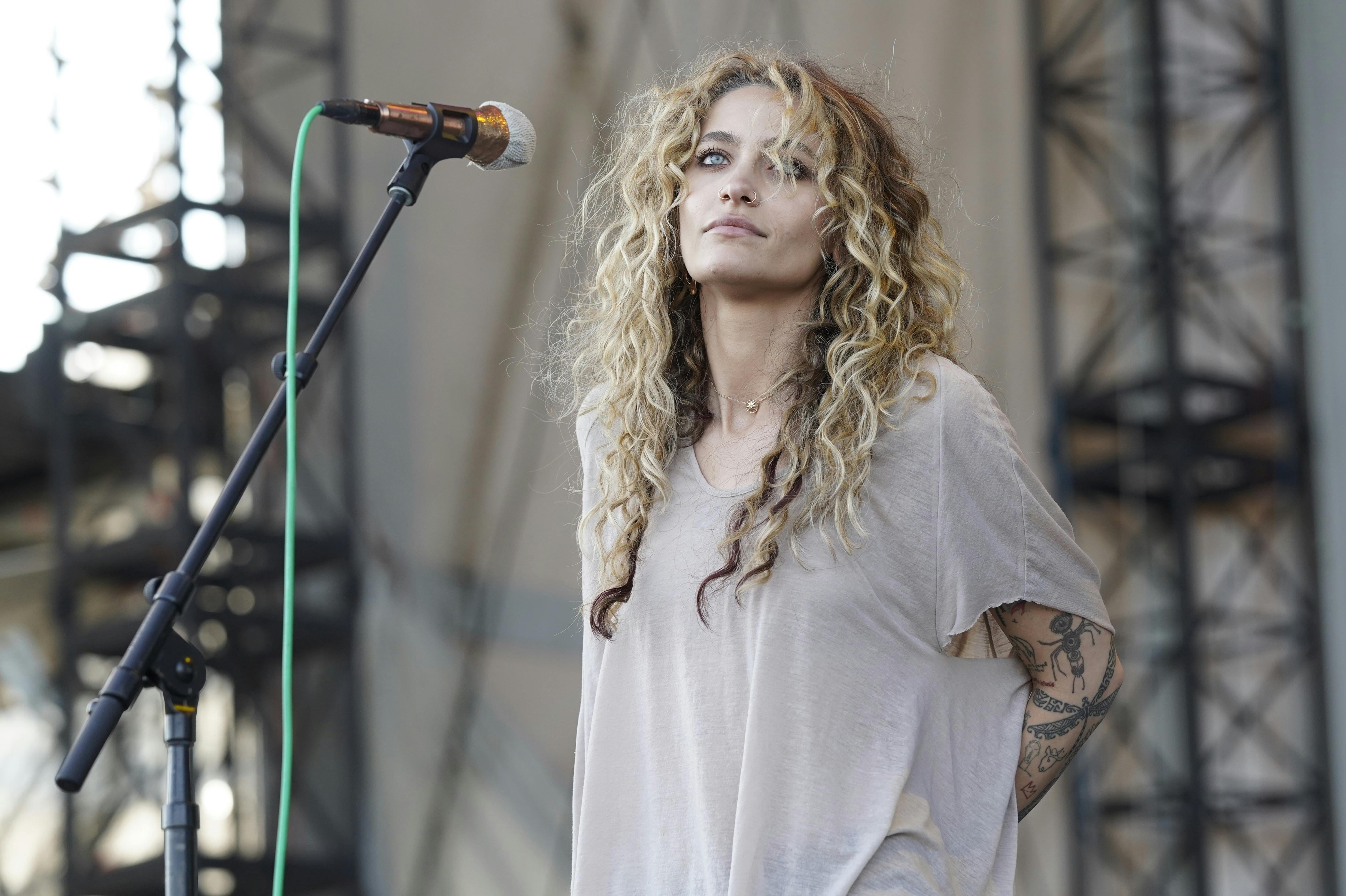 Paris Jackson performs at the Q101 Piqniq on Sunday, July 30, 2023, at Huntington Bank Pavilion at Northerly Island in Chicago. (Photo by Rob Grabowski/Invision/AP)