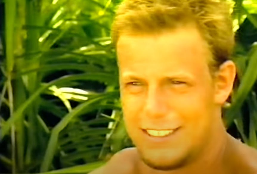 Sådan så det ud, da Morten Kirckhoff for 25 år siden tonede frem på skærmen i "Robinson Ekspeditionen".