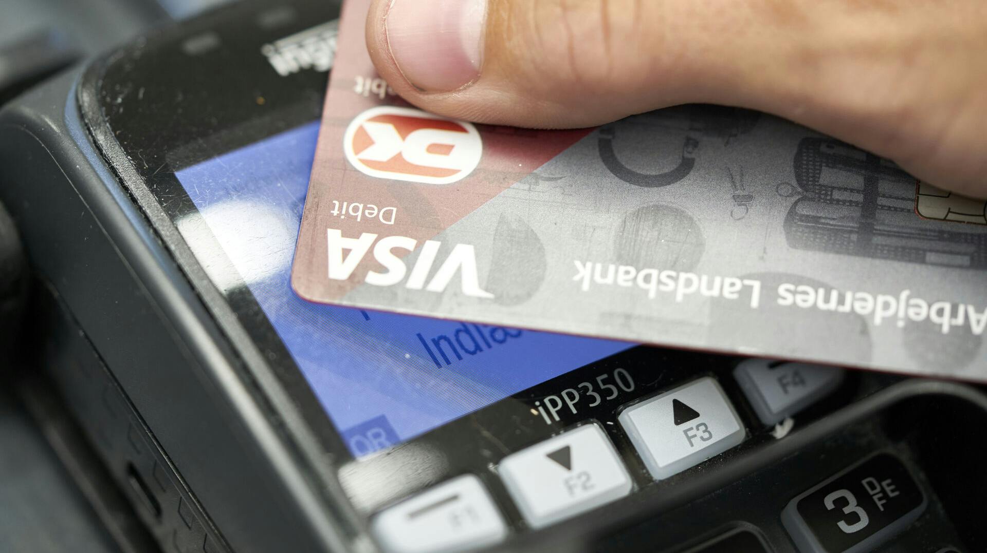 Visa Dankort og dankortterminal i supermarked i Odsherred den 29. juni 2021