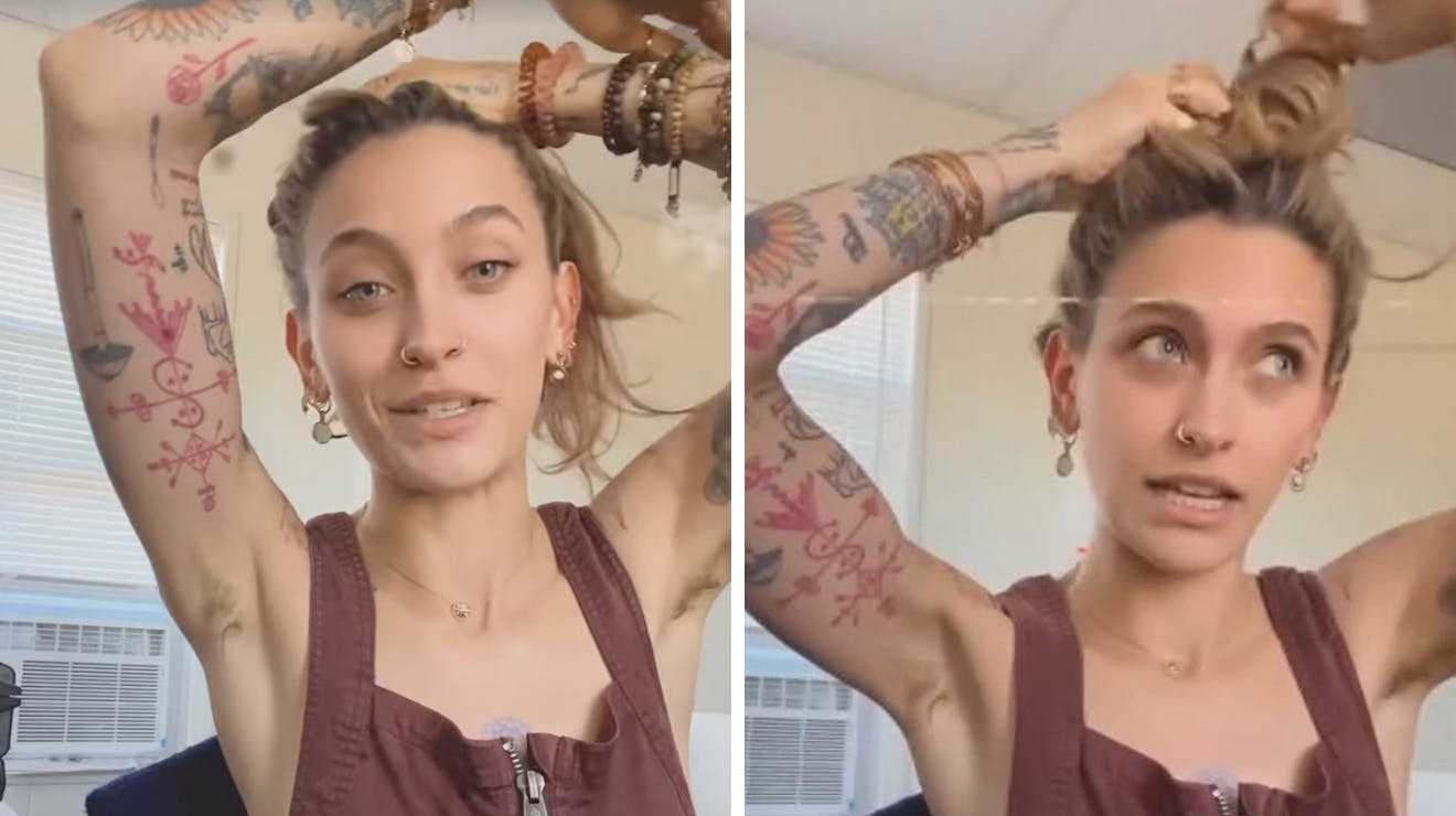 Paris Jackson bliver hånet efter at have afsløret sit armhulehår i en video til hendes far, Michael Jackson.