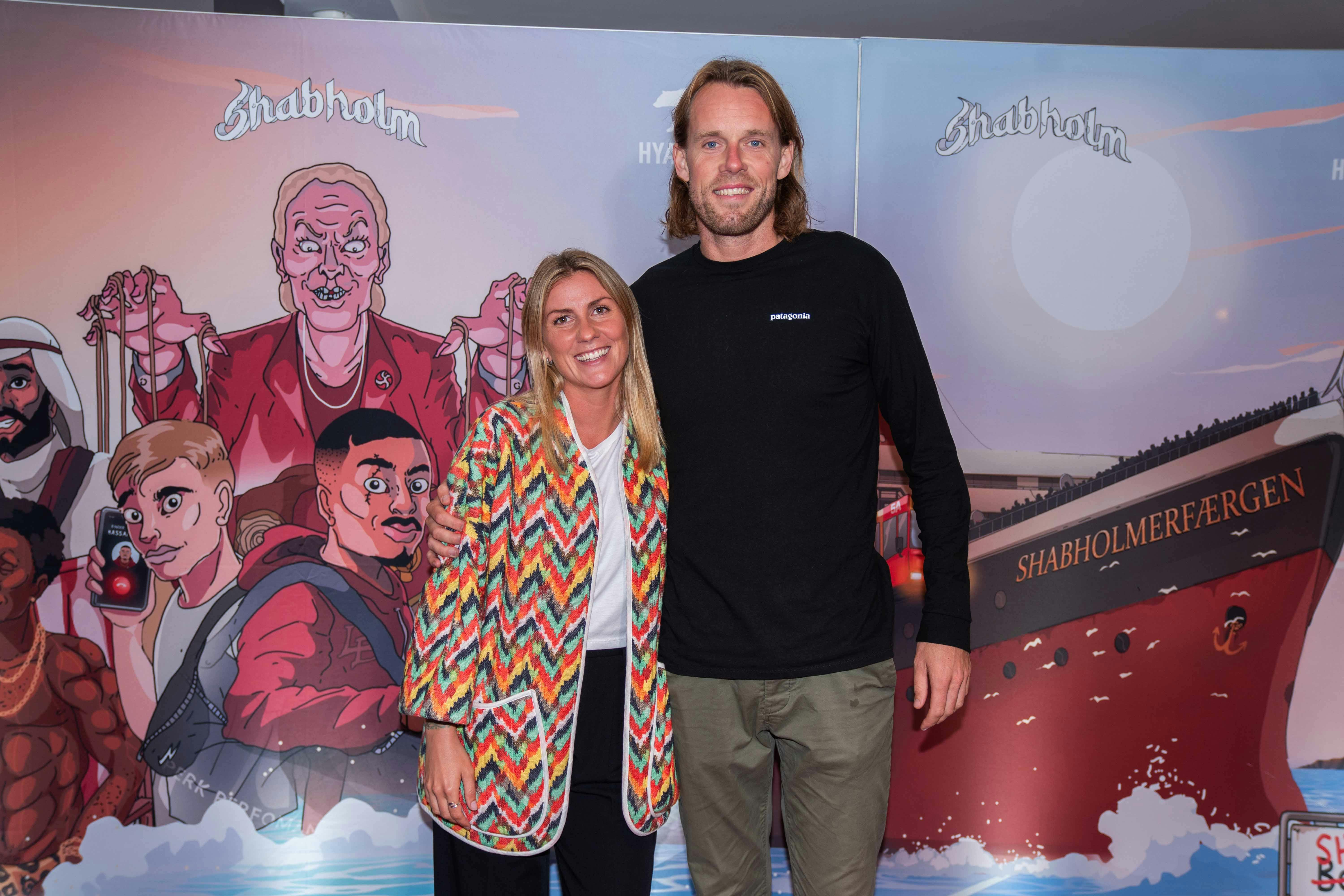 Mette Sommer og kæresten Kristian Kjær Lindegaard var torsdag til premieren på animationsferien ”Shabholm” i Imperial.