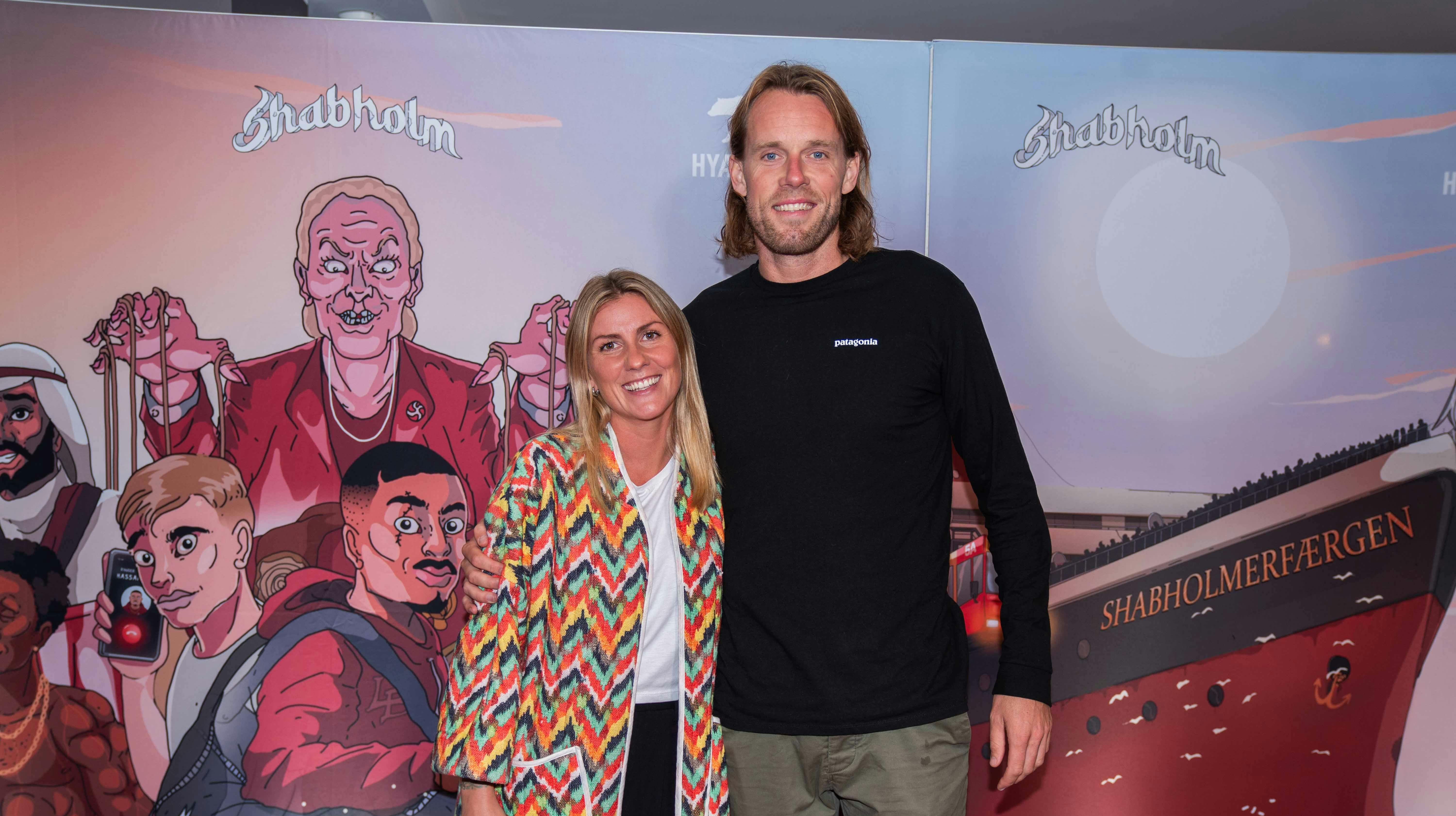 Mette Sommer og kæresten Kristian Kjær Lindegaard var torsdag til premieren på animationsferien ”Shabholm” i Imperial.