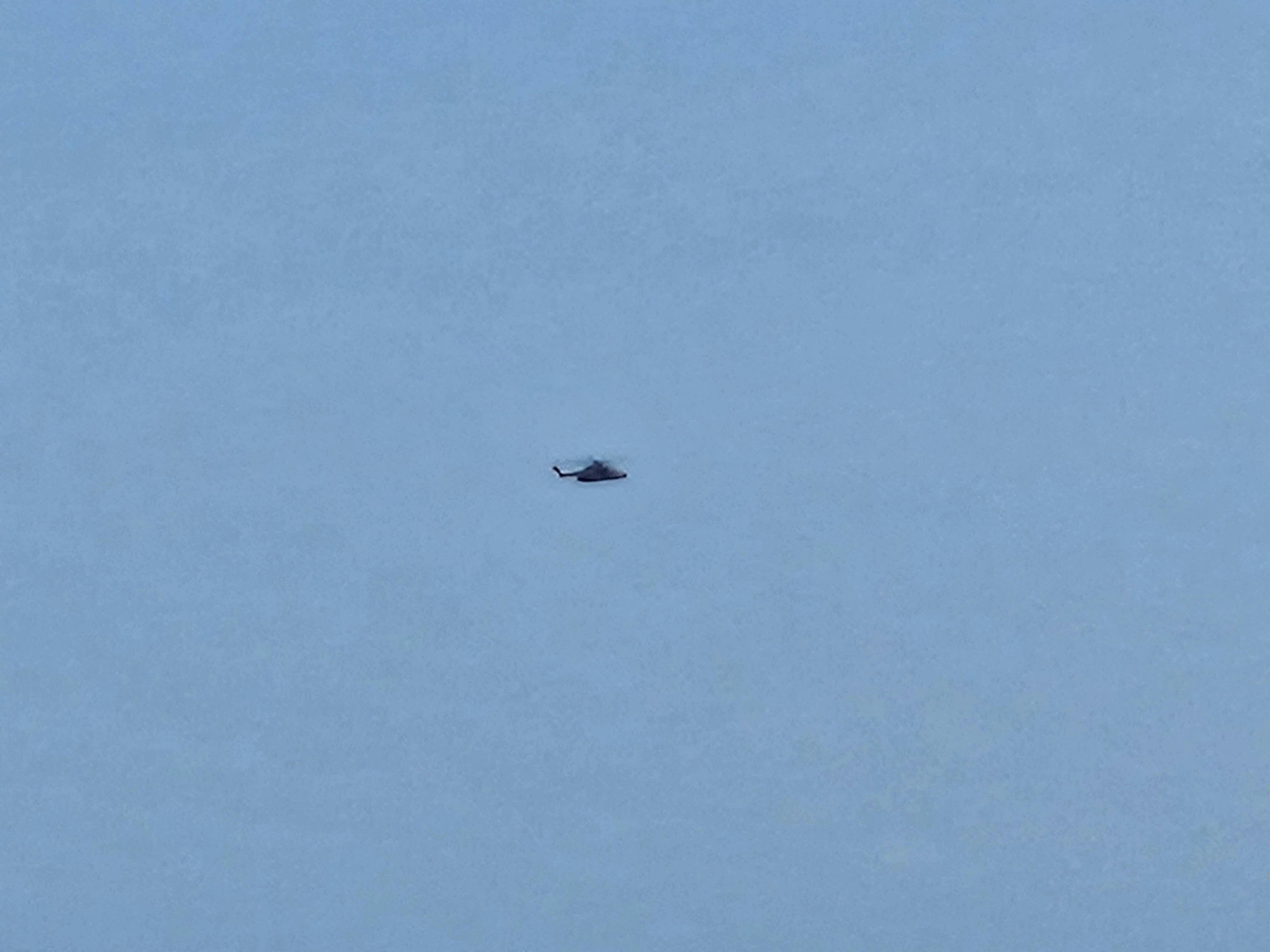 En redningshelikopter er også til stede i Tårup.