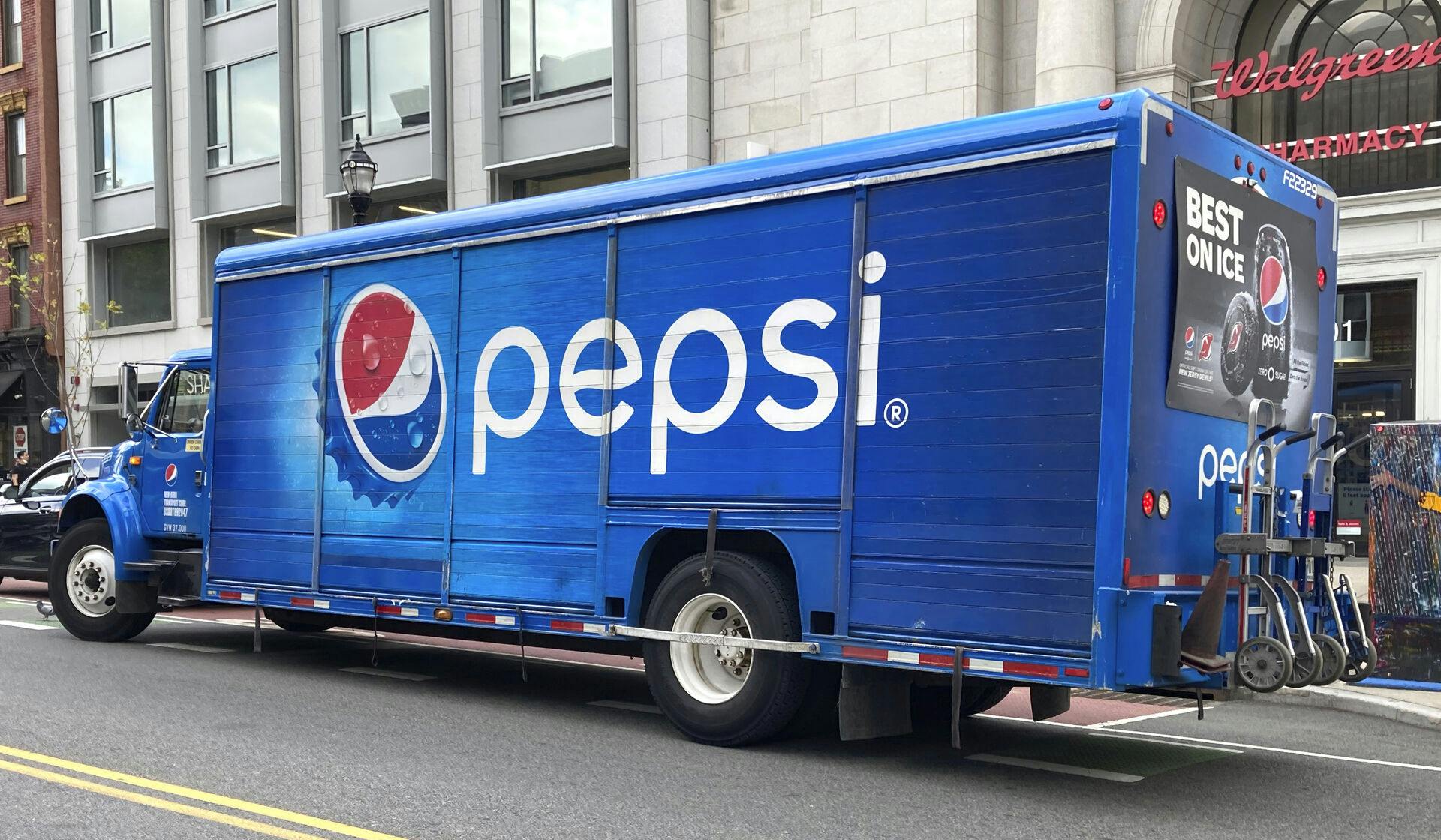 Photo by: STRF/STAR MAX/IPx 2021 A pepsi truck is seen in Hoboken, New Jersey.