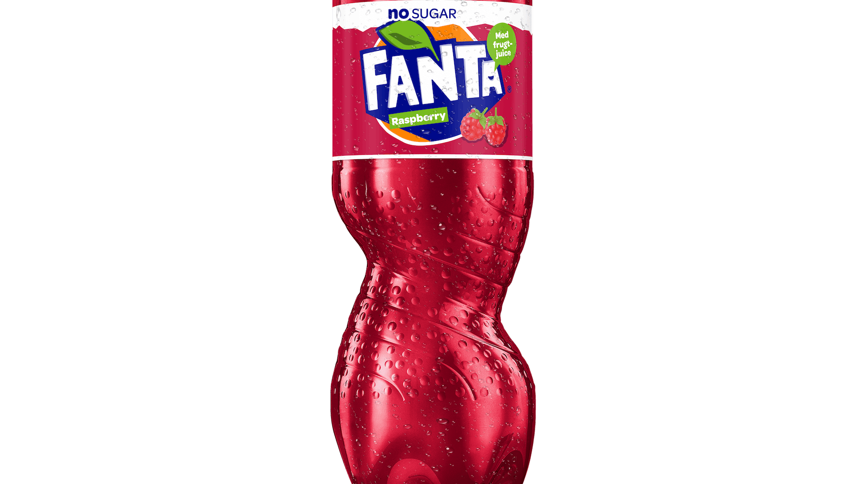 Den ny Fanta med hindbær kommer i 1,5 liter og koster 19 kroner. 