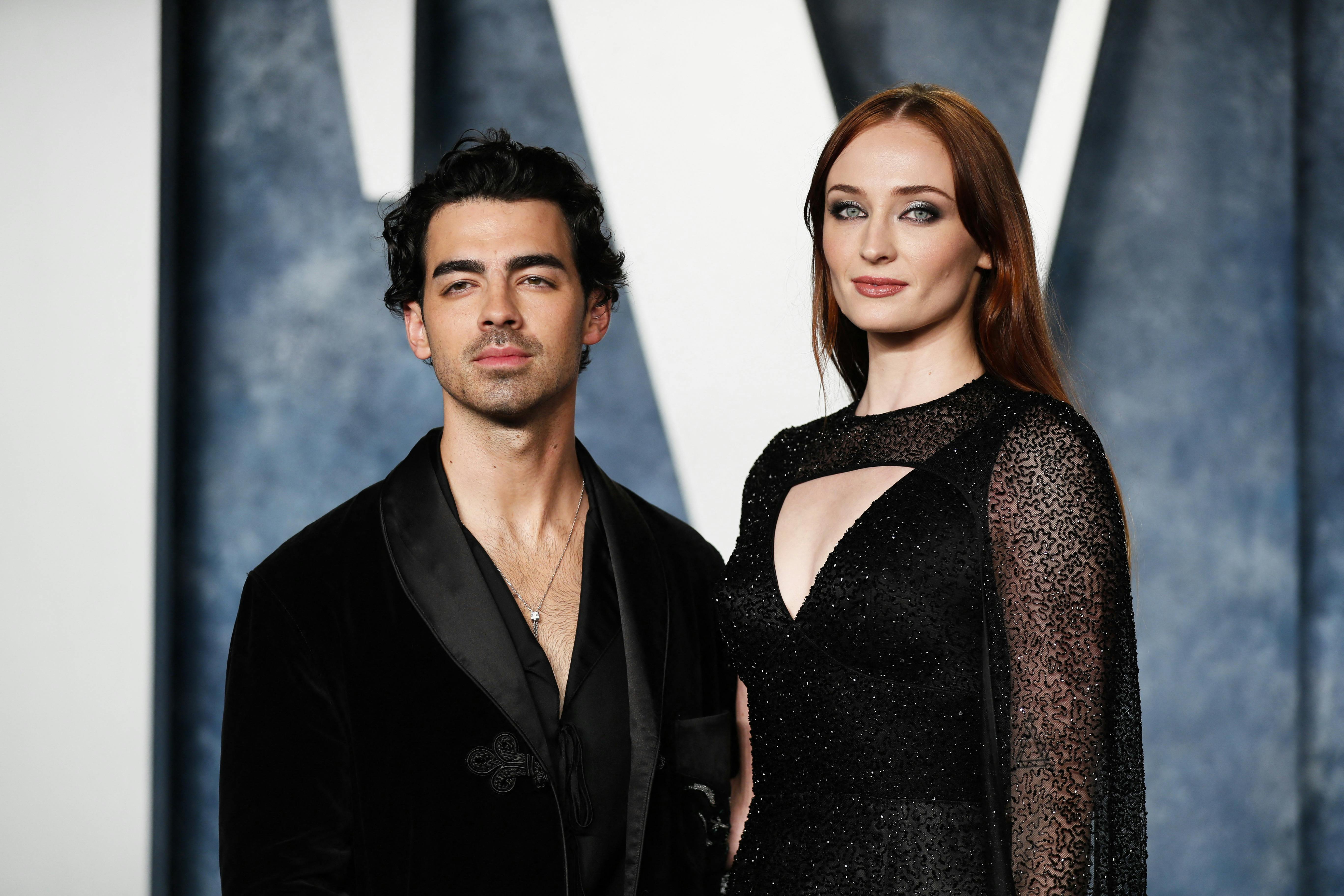 Joe Jonas and Sophie Turner arrives at the Vanity Fair Oscar party after the 95th Academy Awards, known as the Oscars, in Beverly Hills, California, U.S., March 12, 2023. REUTERS/Danny Moloshok