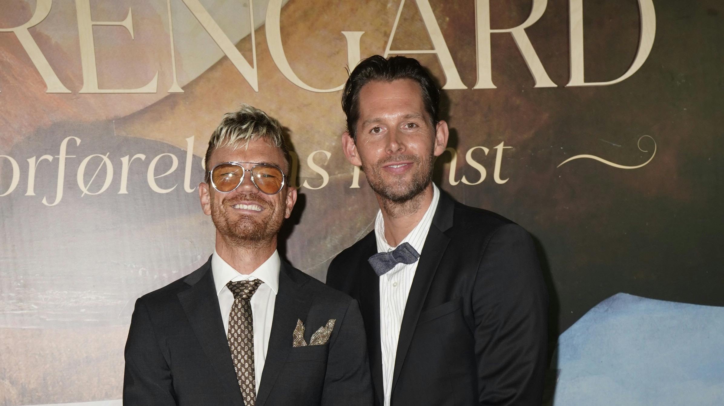 Rasmus Seebach sammen med Lars Ankerstjerne onsdag aften til den store premiere.