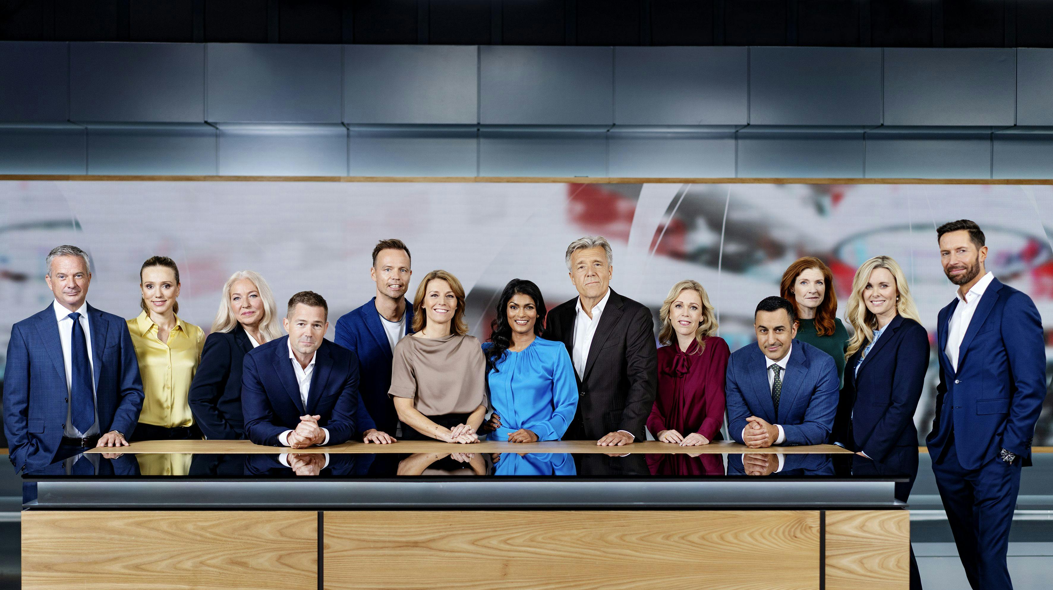 Sådan ser det nye TVA Live-hold ud.