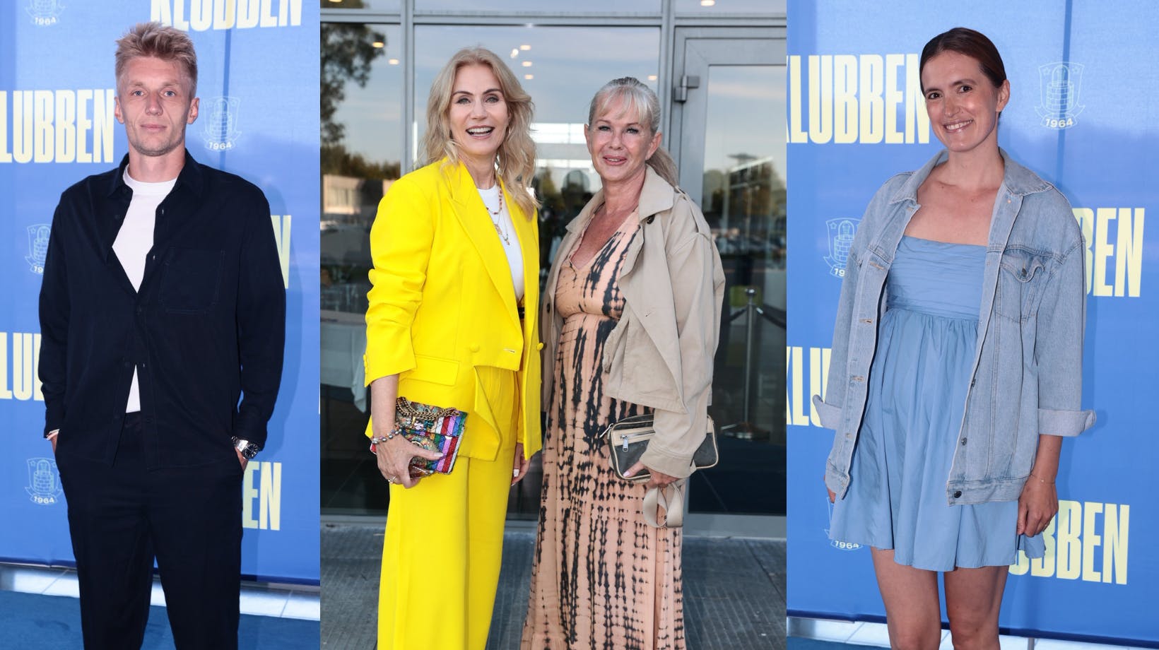 Blå og gule farver såvel som stjernestøv over Brøndby Stadion   