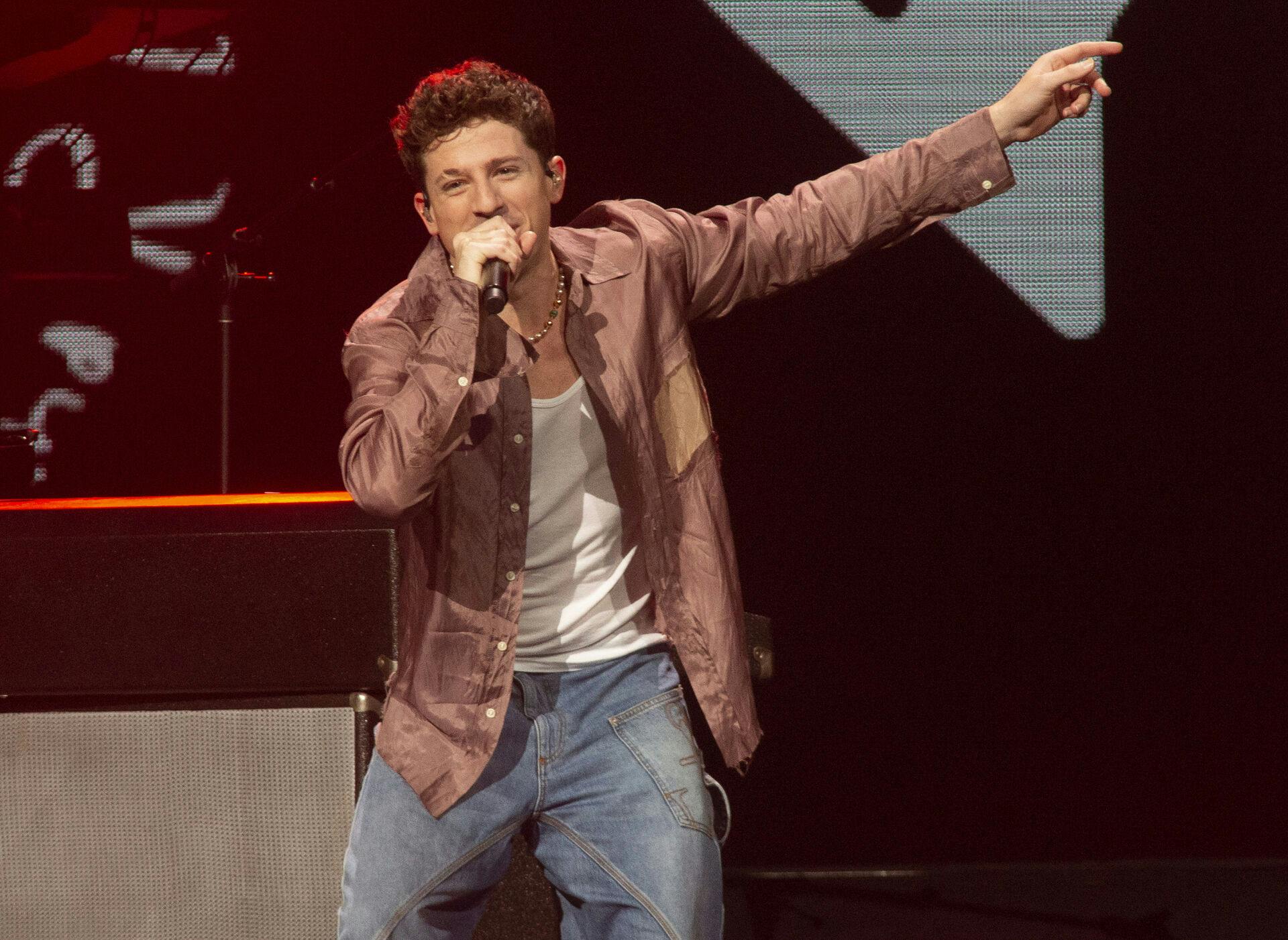 Charlie Puth performs in concert during Q102's iHeartRadio Jingle Ball at the Wells Fargo Center on Monday, Dec. 12, 2022, in Philadelphia. (Photo by Owen Sweeney/Invision/AP)