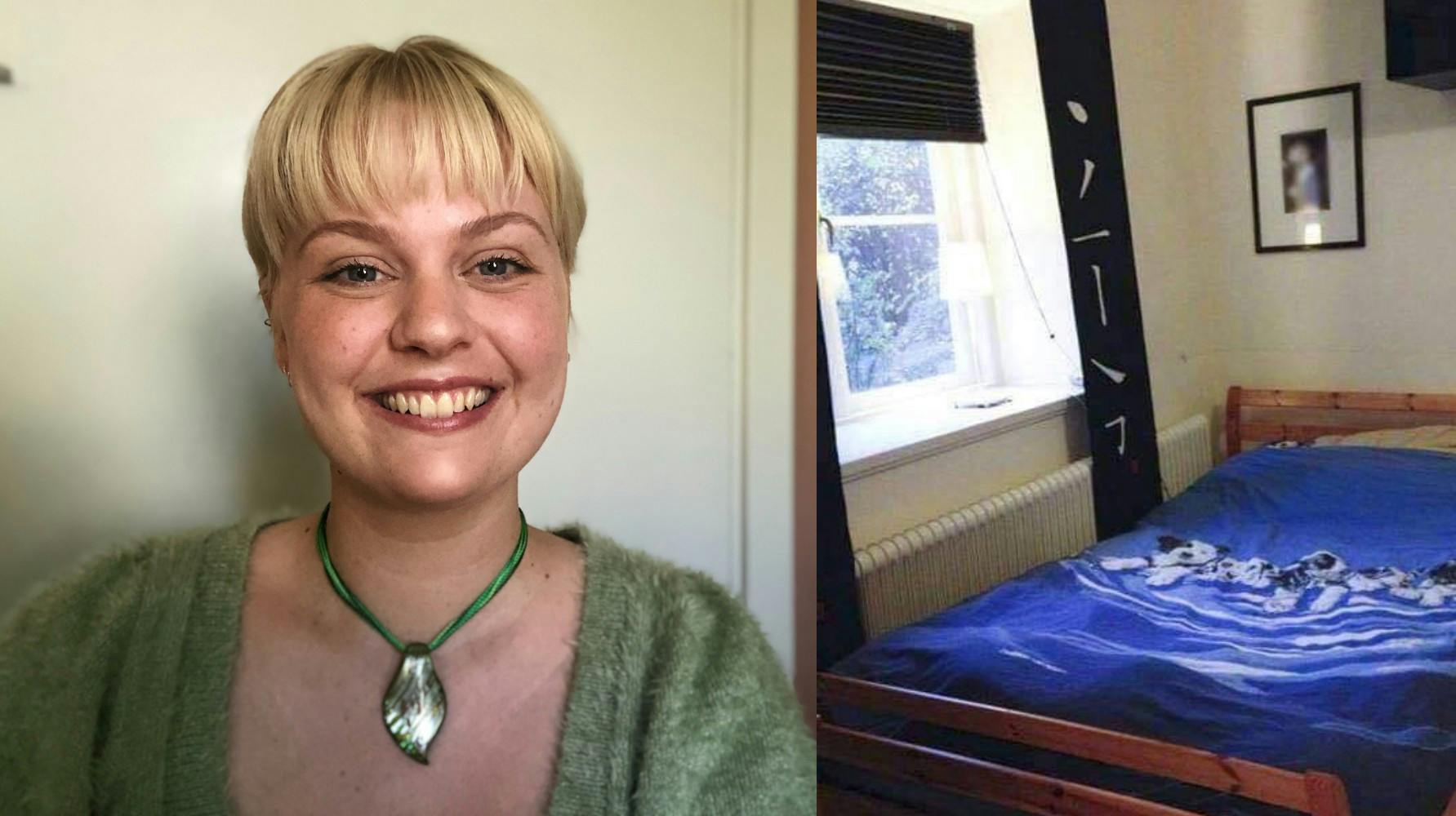 Karoline Noer sov i otte måneder i sengen til højre. Den skulle senere vise sig at være blevet brugt til at begå uhyrlige seksualforbrydelser mod adskillige kvinder.