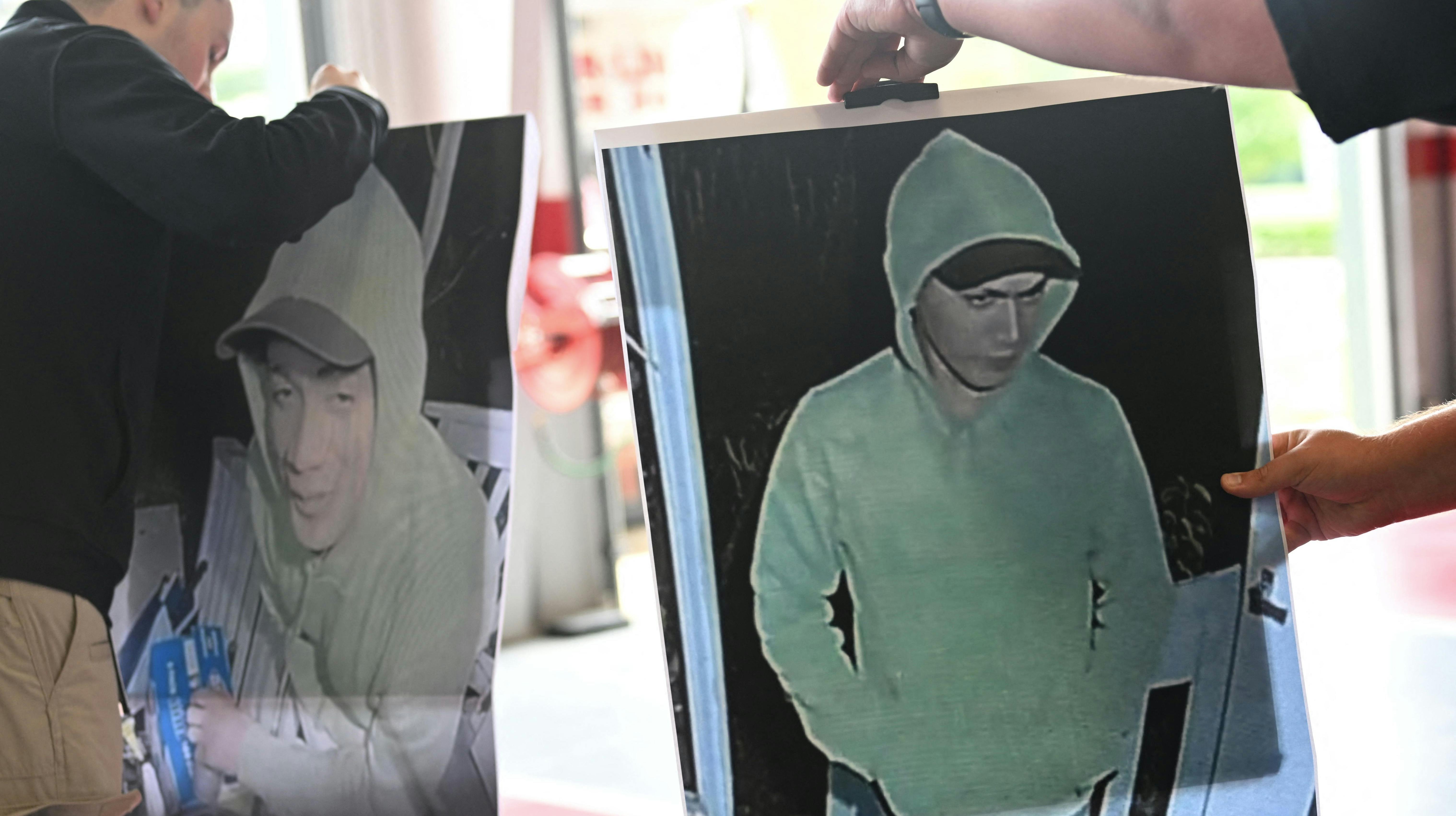 Delstatspolitiet i Pennsylvania måtte søndag foran pressen forklare, hvordan det er lykkedes Danelo Cavalcante (på planchen) at undvige den store mængde betjente, der arbejder på at fange ham.