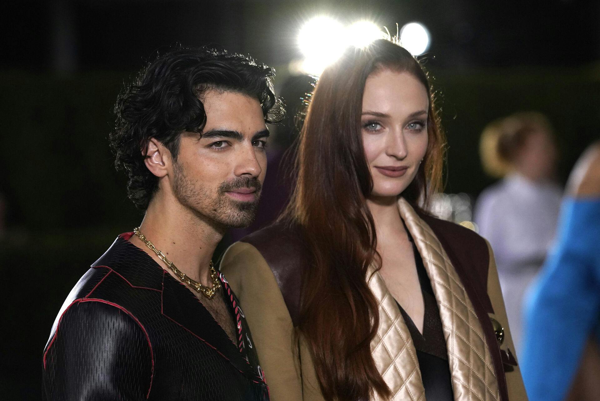 Joe Jonas, left and Sophie Turner arrive at the second annual Academy Museum gala at the Academy Museum of Motion Pictures on Saturday, Oct. 15, 2022, in Los Angeles. (AP Photo/Chris Pizzello)