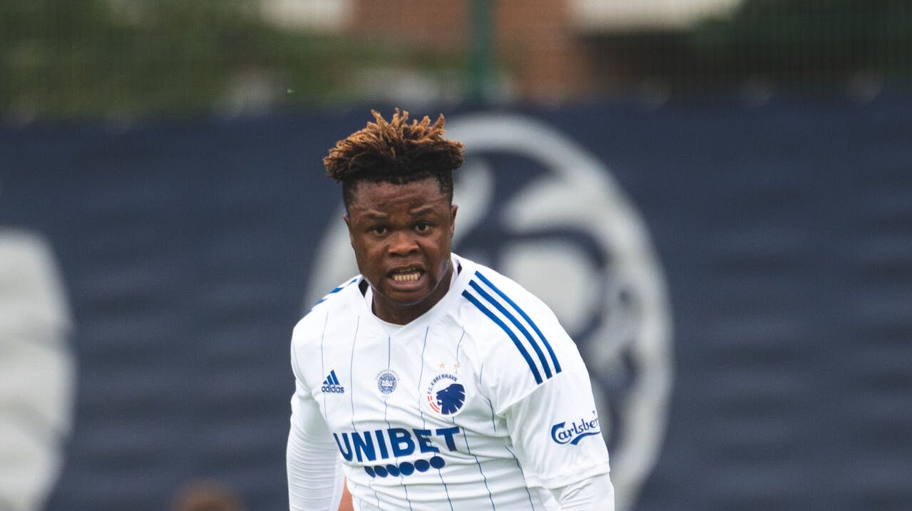 Akinkunmi Amoo (23) fra FC København set i reserveholdskampen mellem FC København og Silkeborg IF på FCK's træningsanlæg på Frederiksberg, d. 3/9 2022.