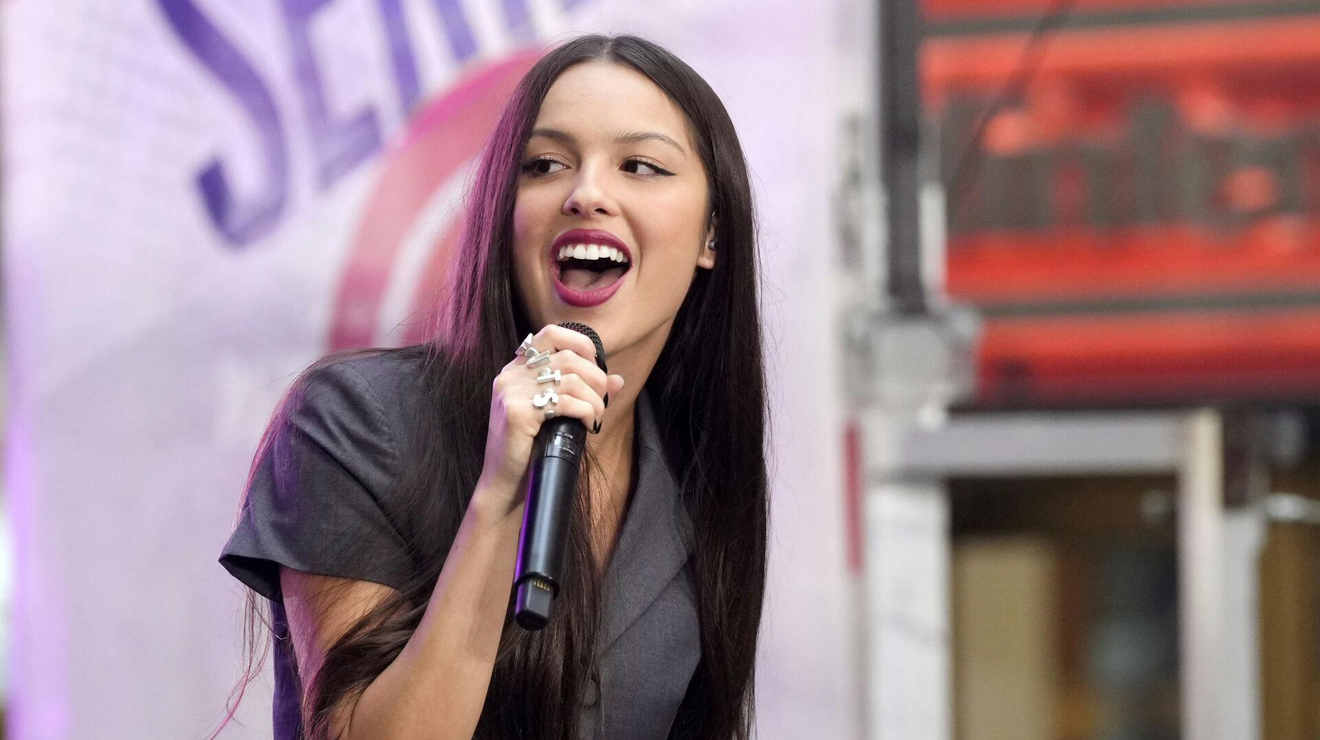 Olivia Rodrigo performs on NBC's "Today" show at Rockefeller Plaza on Friday, Sept. 8, 2023, in New York. (Photo by Charles Sykes/Invision/AP)