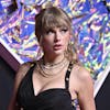 Taylor Swift arrives at the MTV Video Music Awards on Tuesday, Sept. 12, 2023, at the Prudential Center in Newark, N.J. (Photo by Evan Agostini/Invision/AP)