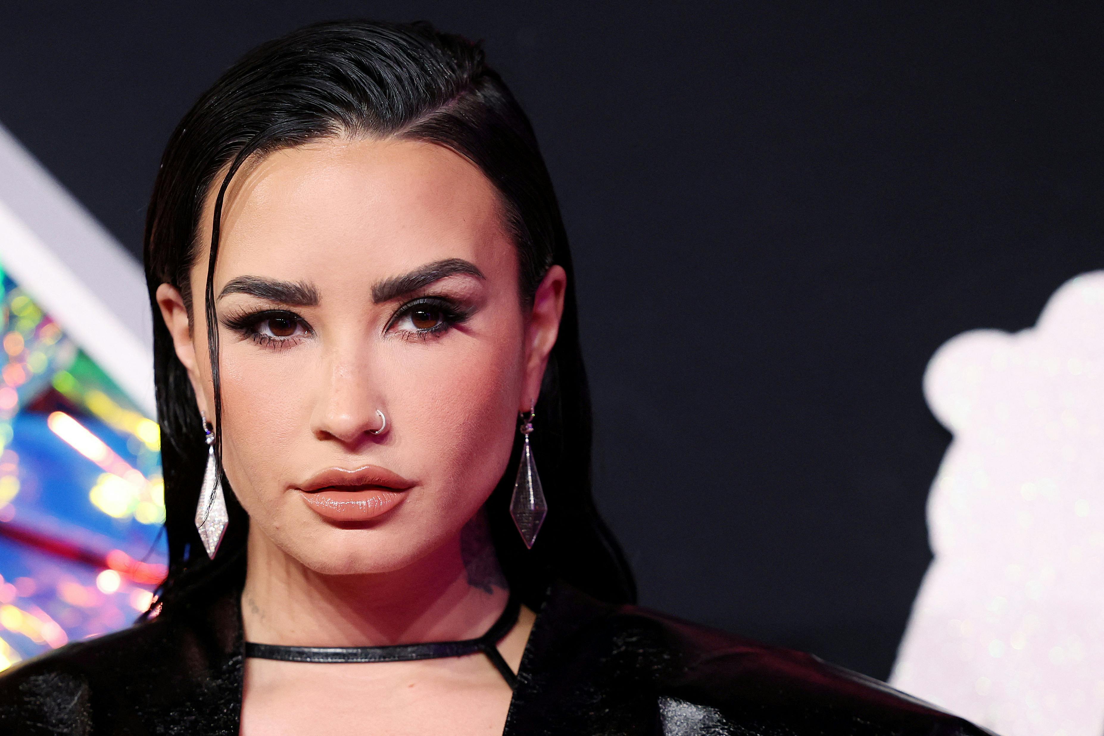 Demi Lovato attends the 2023 MTV Video Music Awards at the Prudential Center in Newark, New Jersey, U.S., September 12, 2023. REUTERS/Andrew Kelly