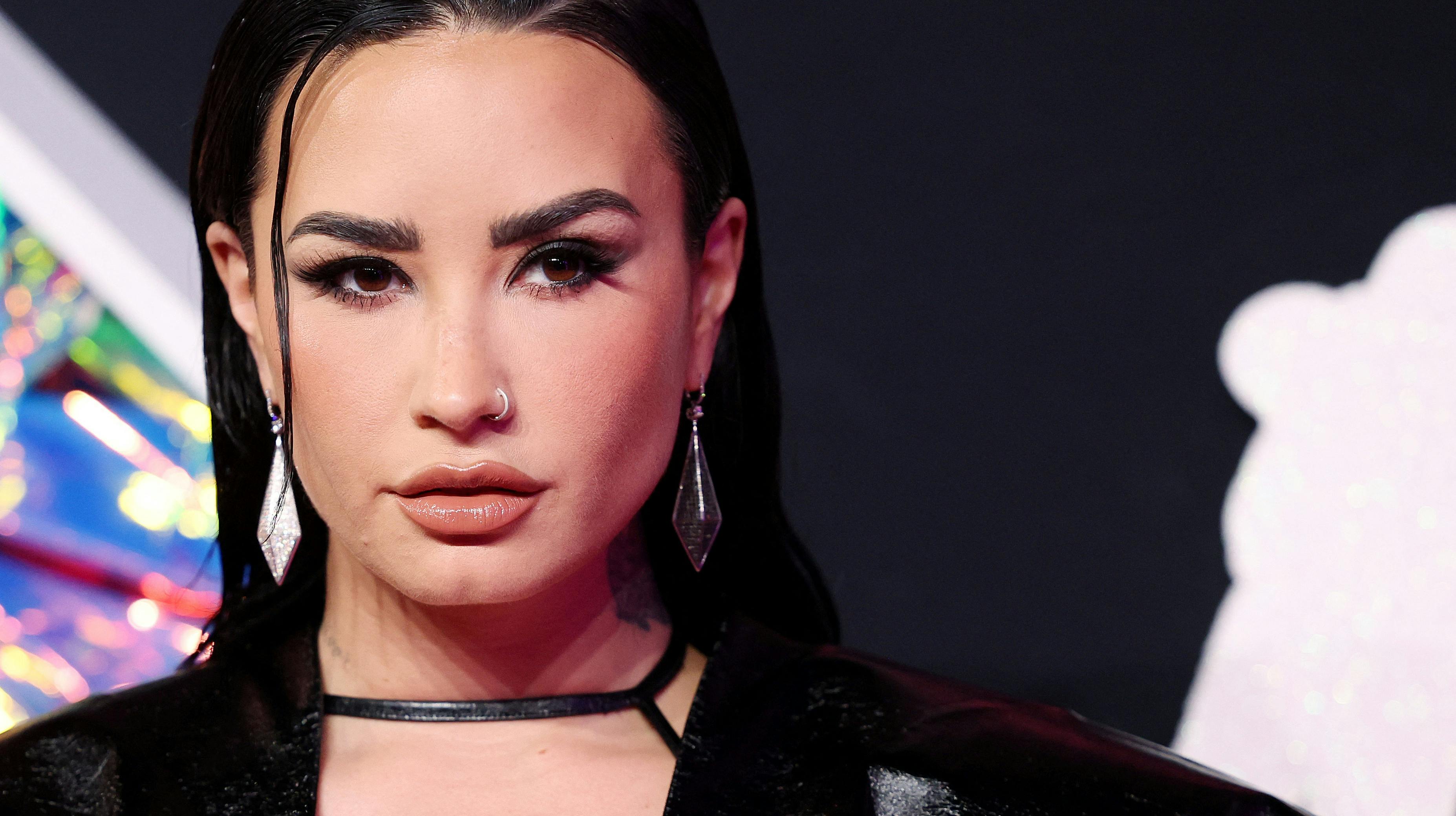 Demi Lovato attends the 2023 MTV Video Music Awards at the Prudential Center in Newark, New Jersey, U.S., September 12, 2023. REUTERS/Andrew Kelly
