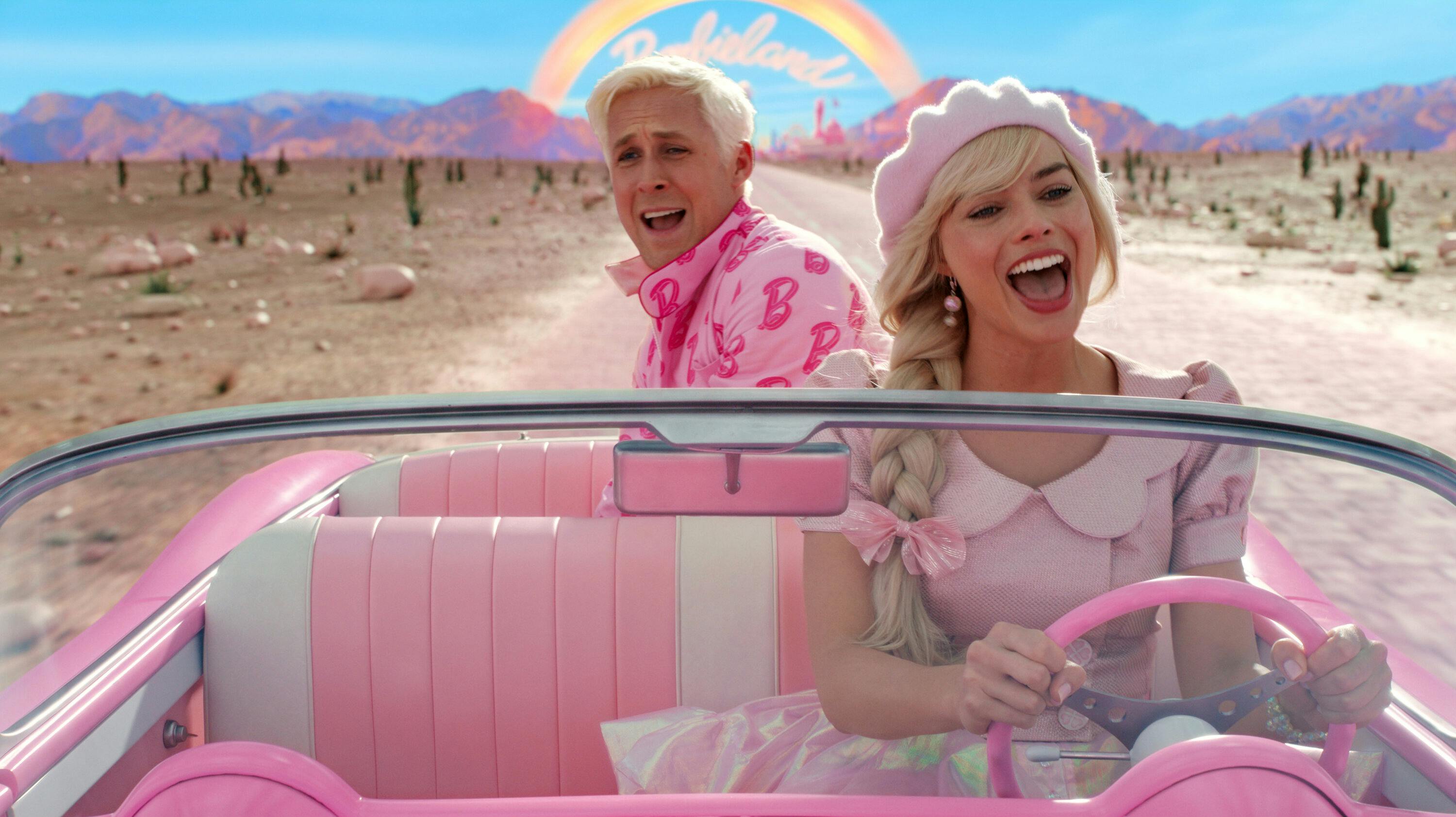 Margot Robbie og Ryan Gosling som Barbie og Ken.